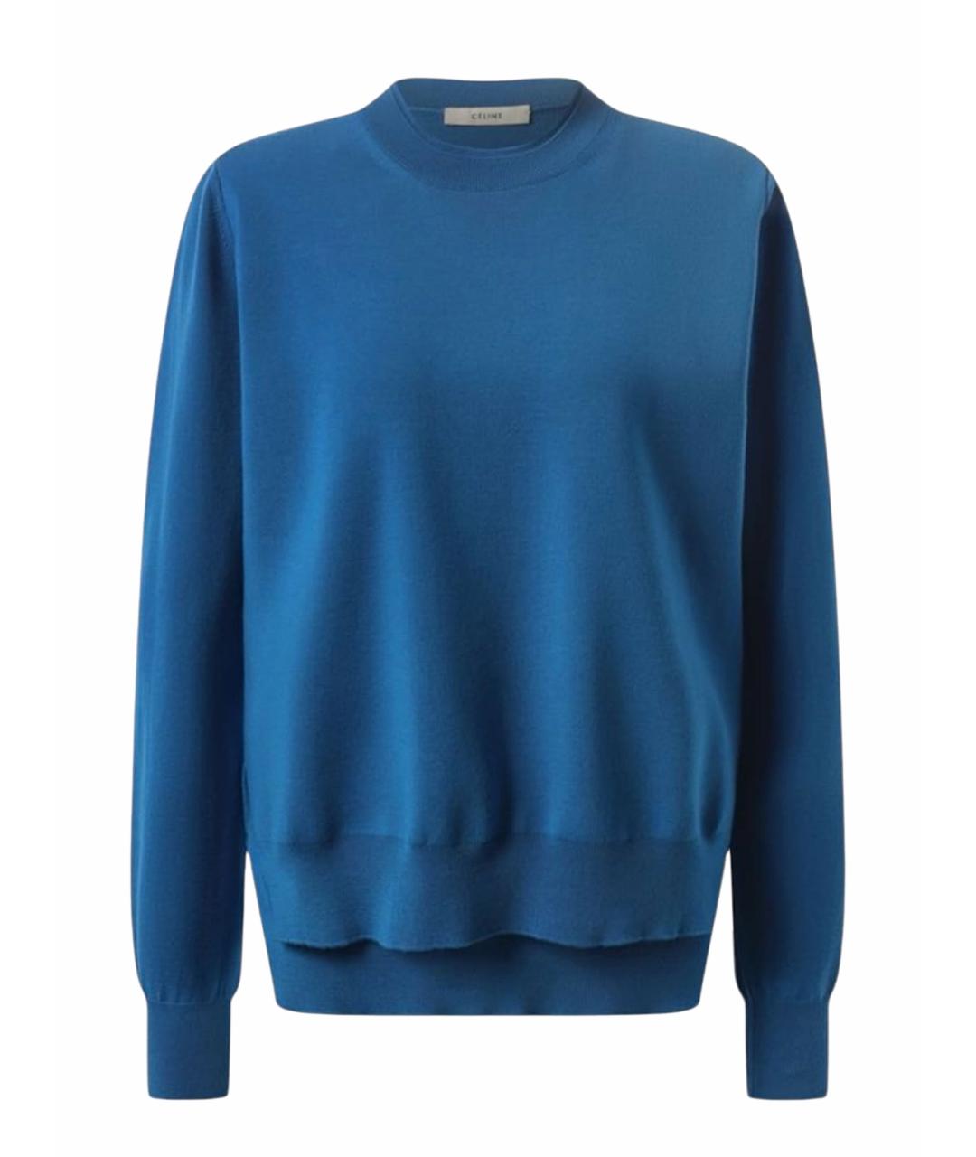 CELINE Голубой кашемировый джемпер / свитер, фото 1