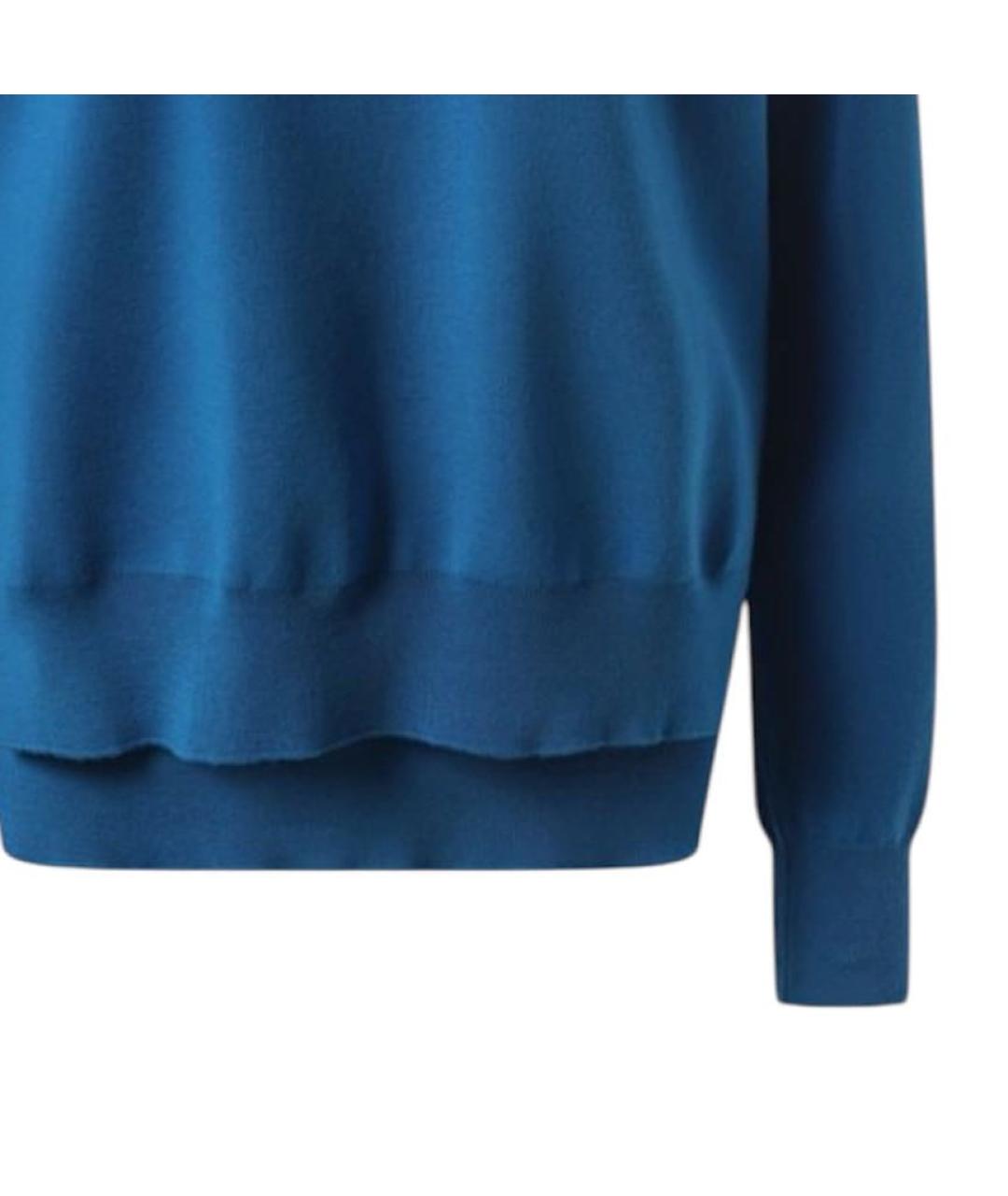 CELINE Голубой шерстяной джемпер / свитер, фото 2