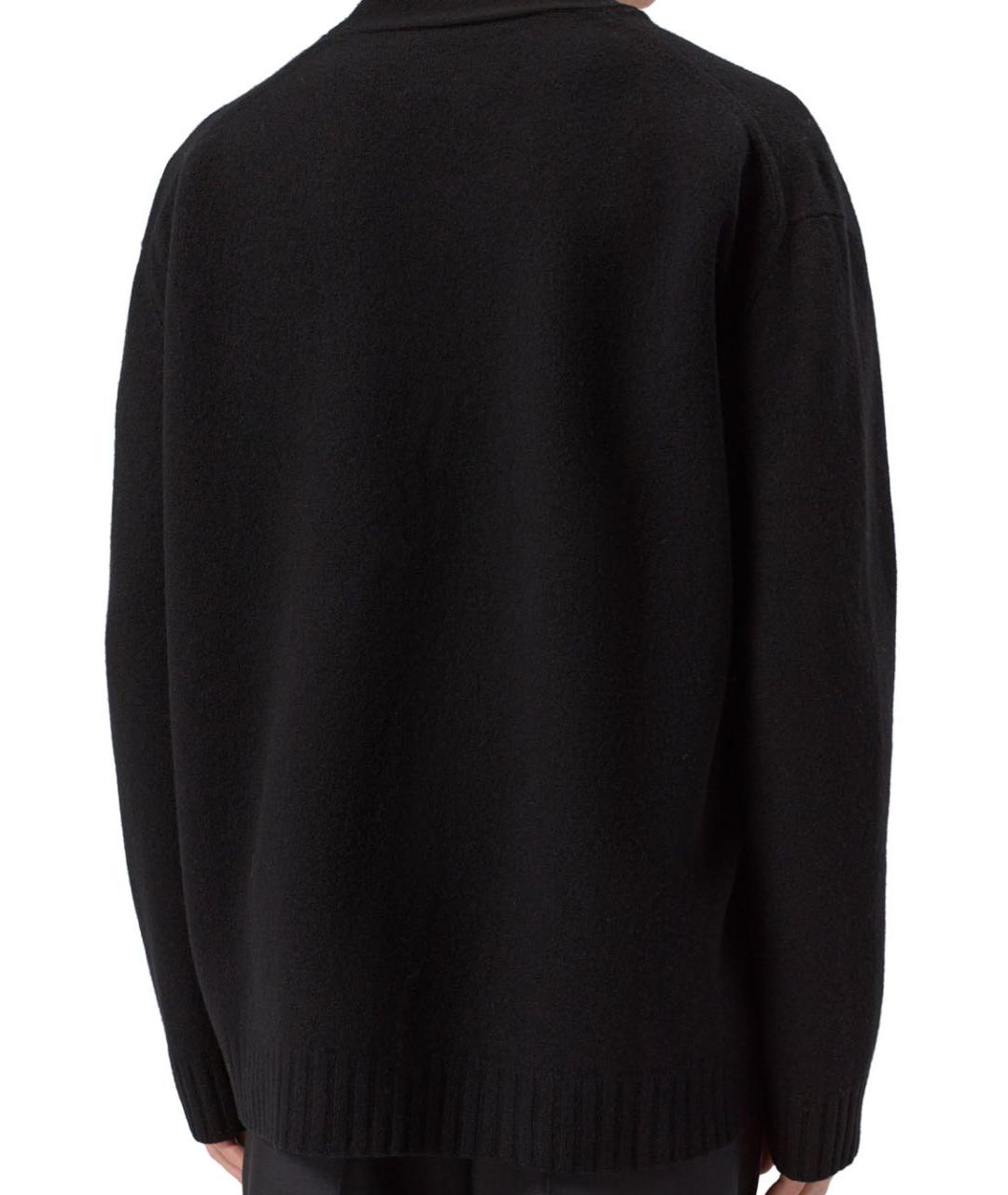 JIL SANDER Черный шерстяной кардиган, фото 2