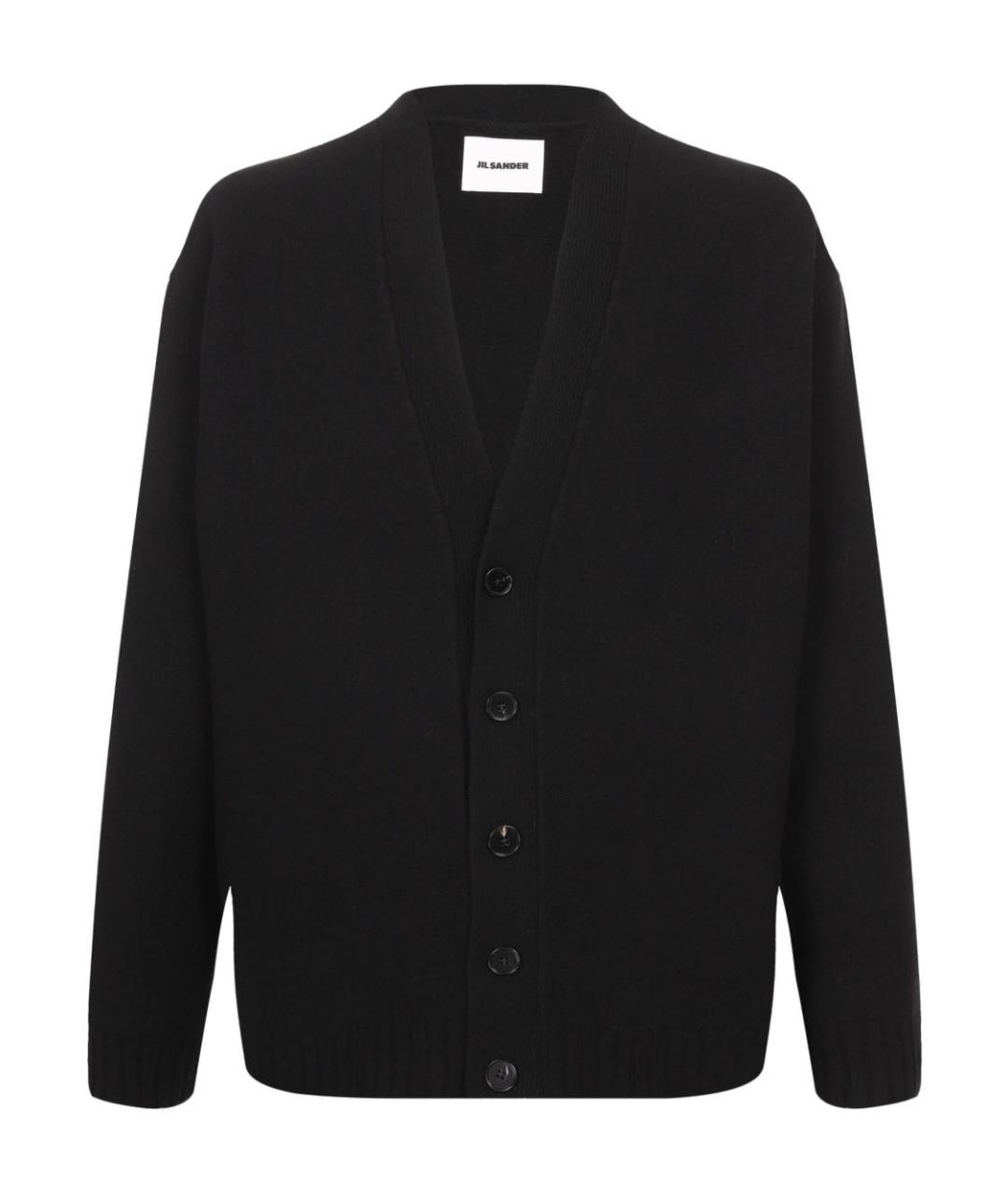 JIL SANDER Черный шерстяной кардиган, фото 5