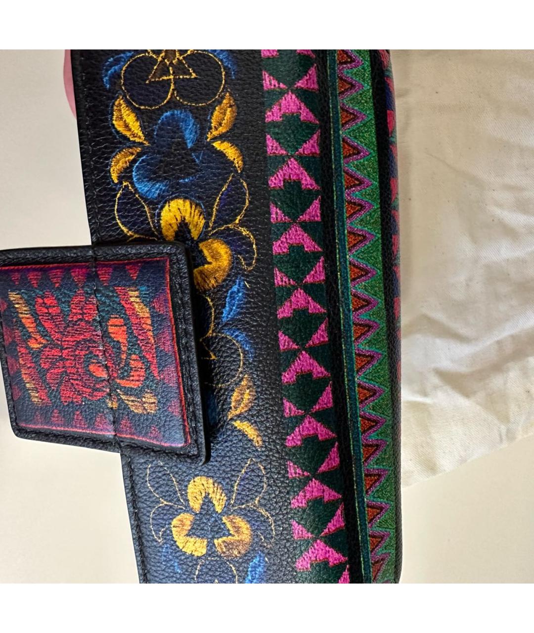 ETRO Черная кожаная сумка через плечо, фото 8