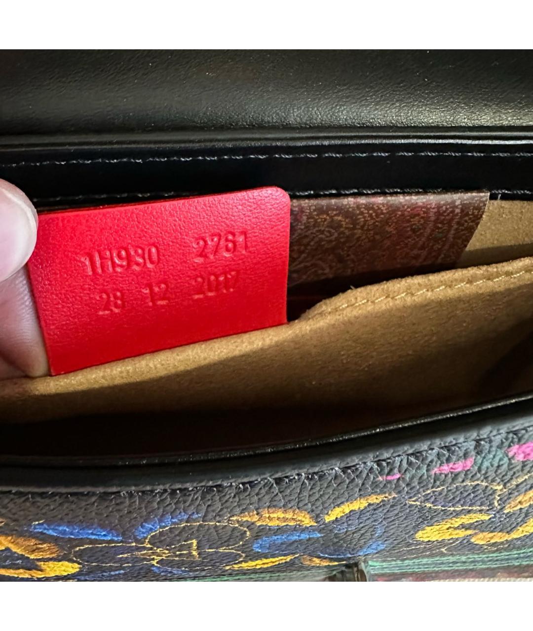 ETRO Черная кожаная сумка через плечо, фото 6