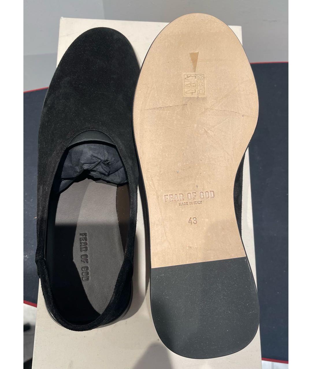 FEAR OF GOD Черные замшевые лоферы, фото 5