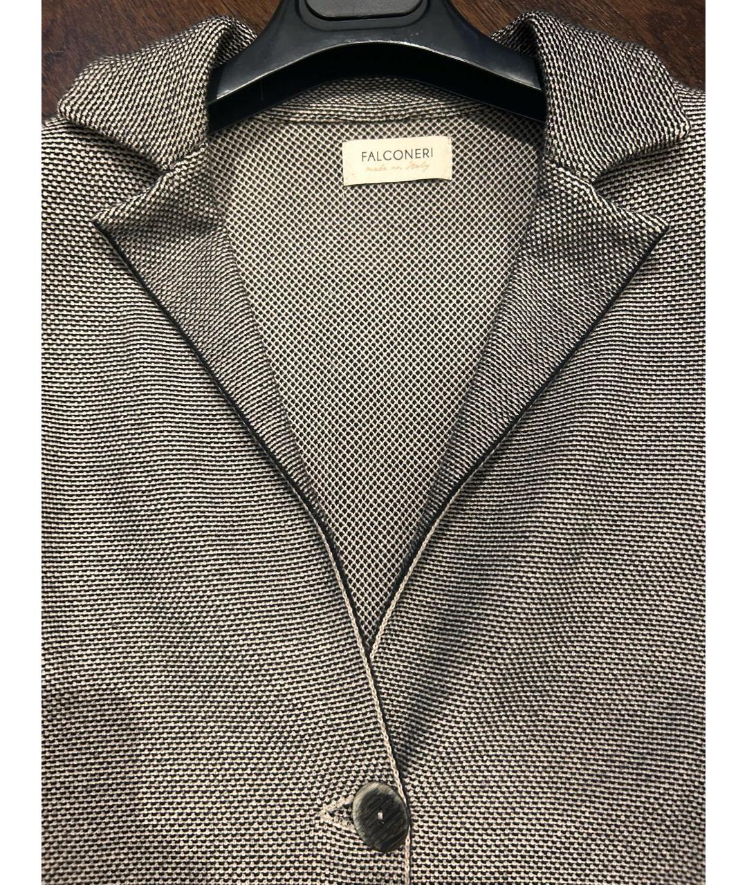 FALCONERI Коричневый хлопковый кардиган, фото 5