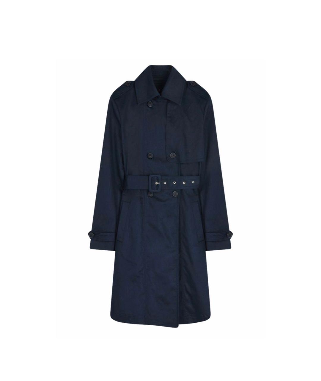 ARMANI EXCHANGE Темно-синий хлопковый тренч/плащ, фото 5