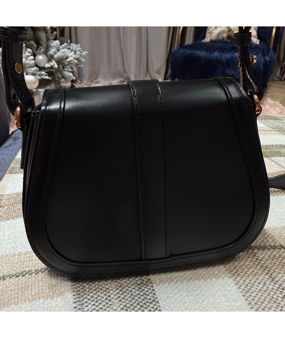 VERSACE Черная кожаная сумка через плечо, фото 3