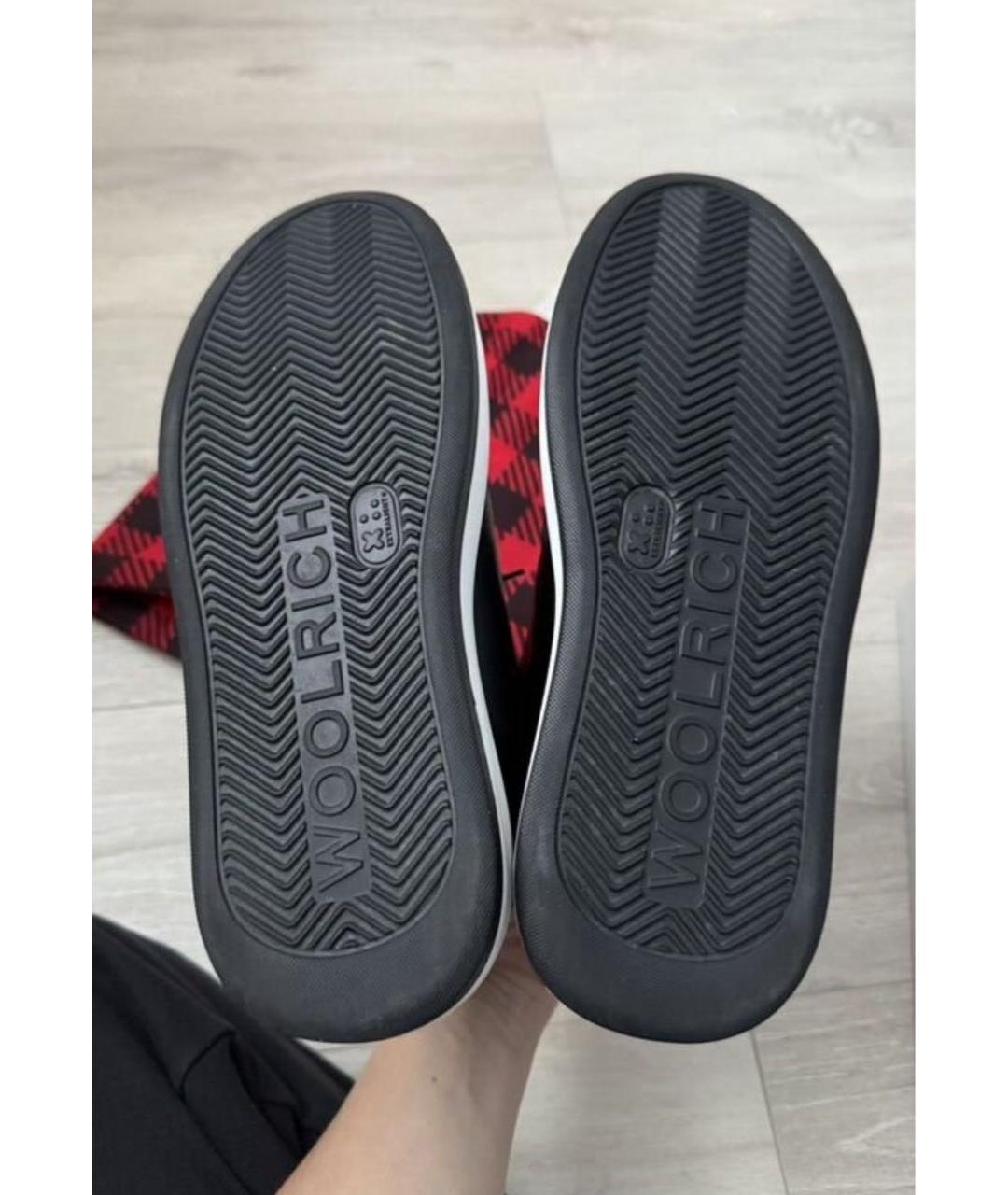 WOOLRICH Черные кожаные кеды, фото 5