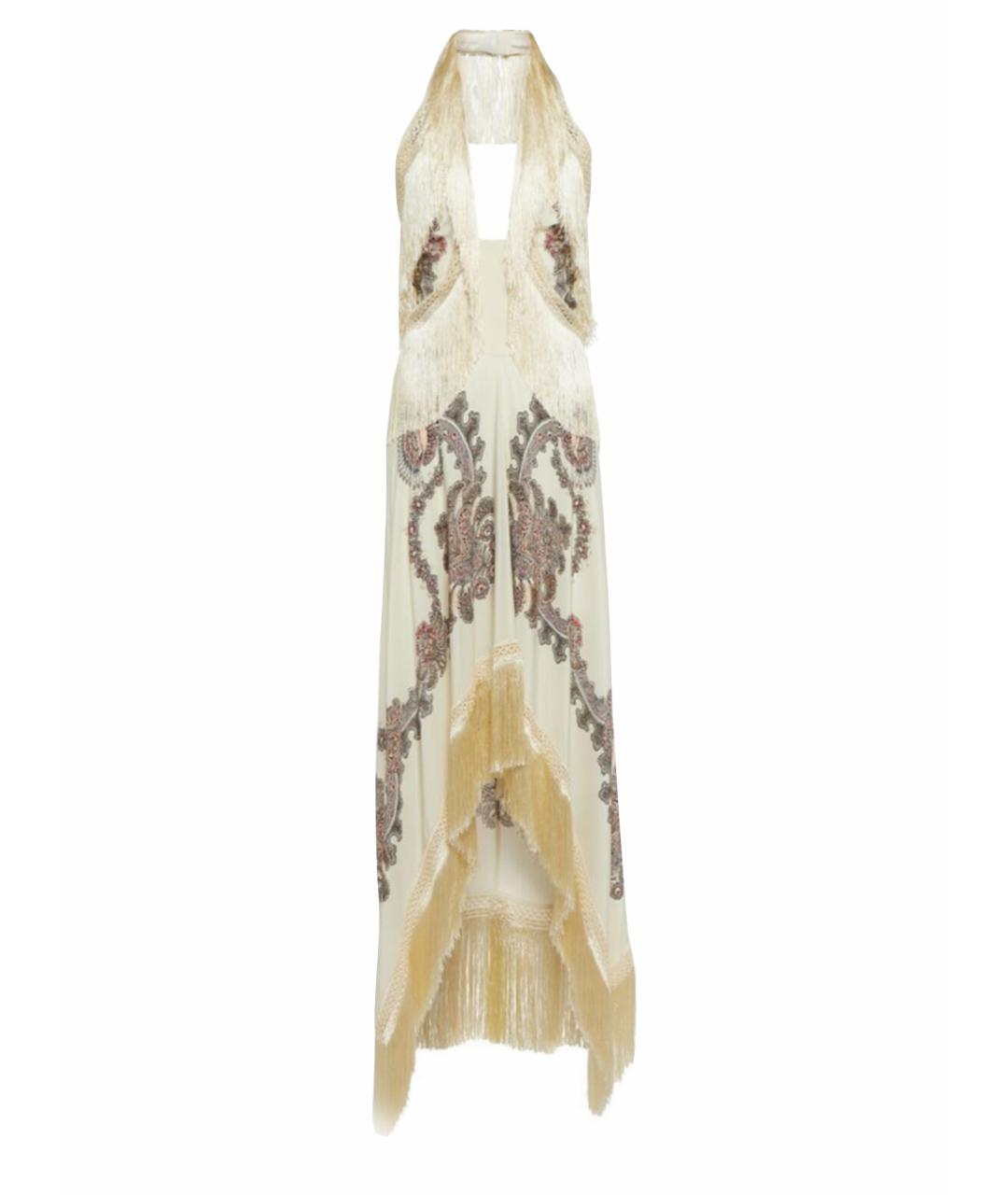 ETRO Бежевое шелковое коктейльное платье, фото 1