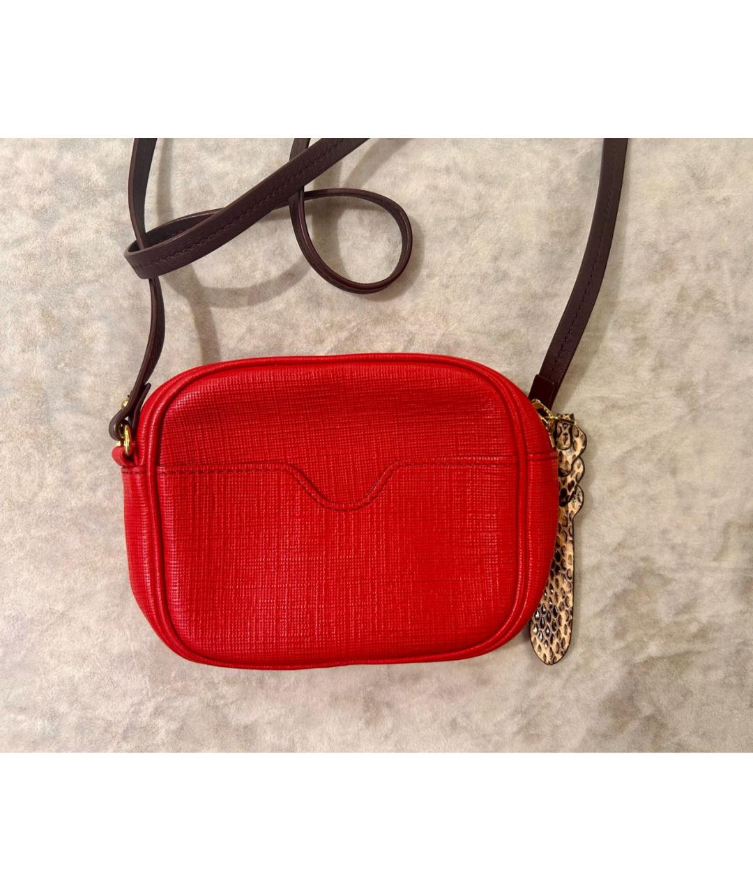 ALEXANDER MCQUEEN Красная кожаная сумка тоут, фото 3