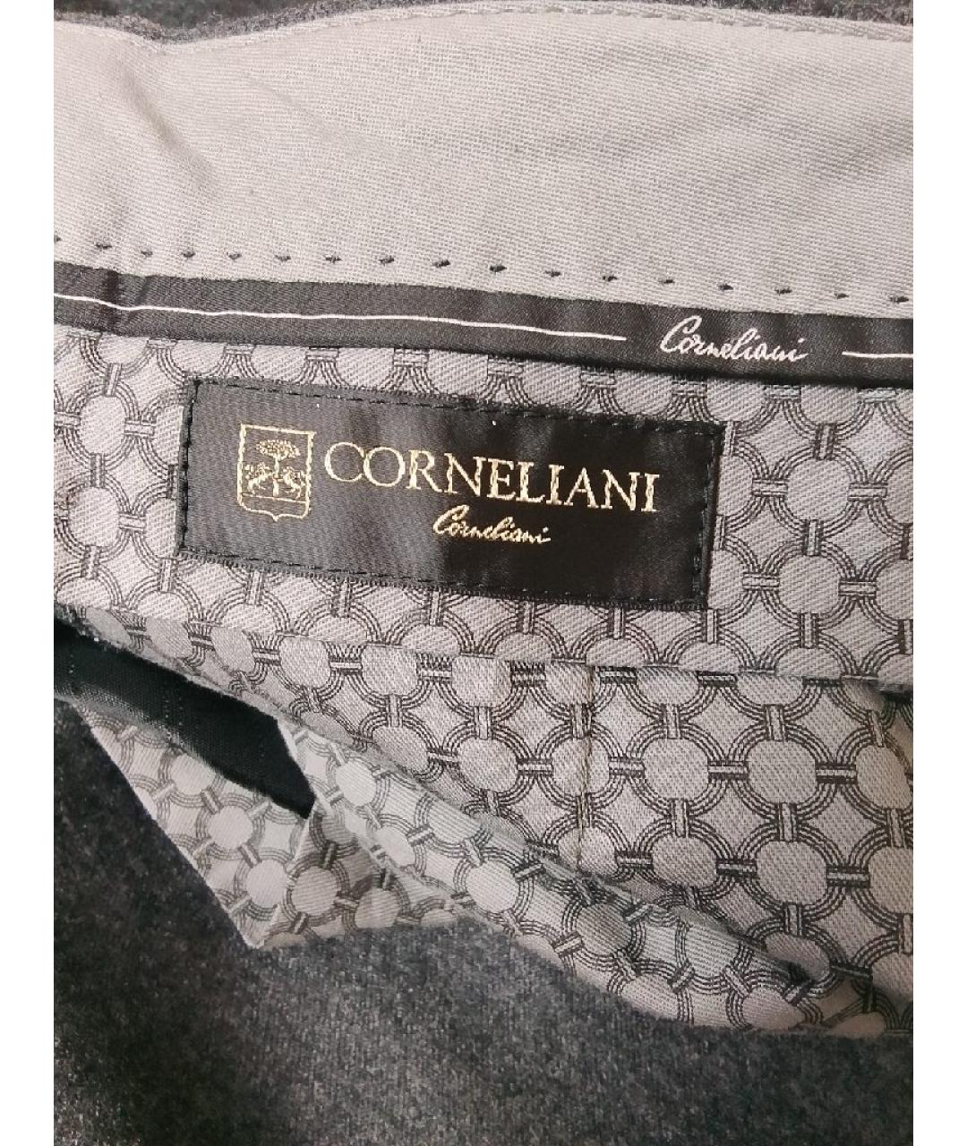 CORNELIANI Серые шерстяные классические брюки, фото 2
