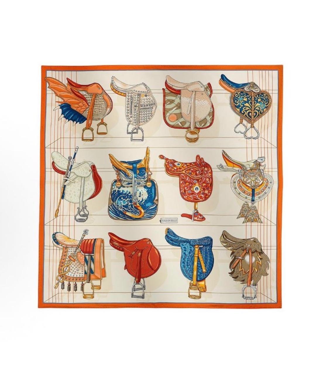 HERMES Шелковый платок, фото 4