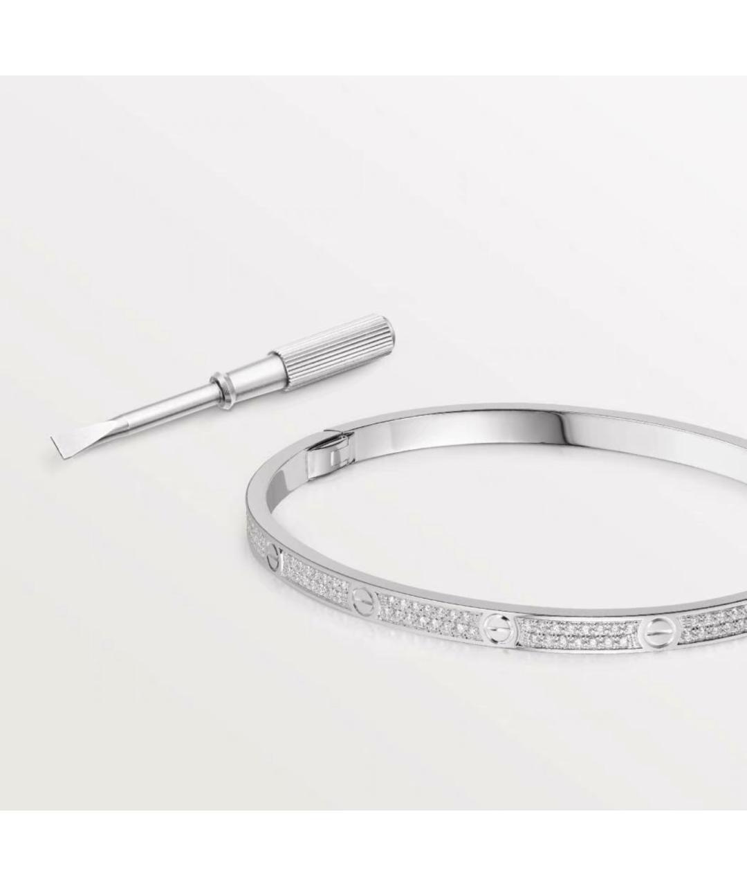 CARTIER Серебрянный браслет из белого золота, фото 2