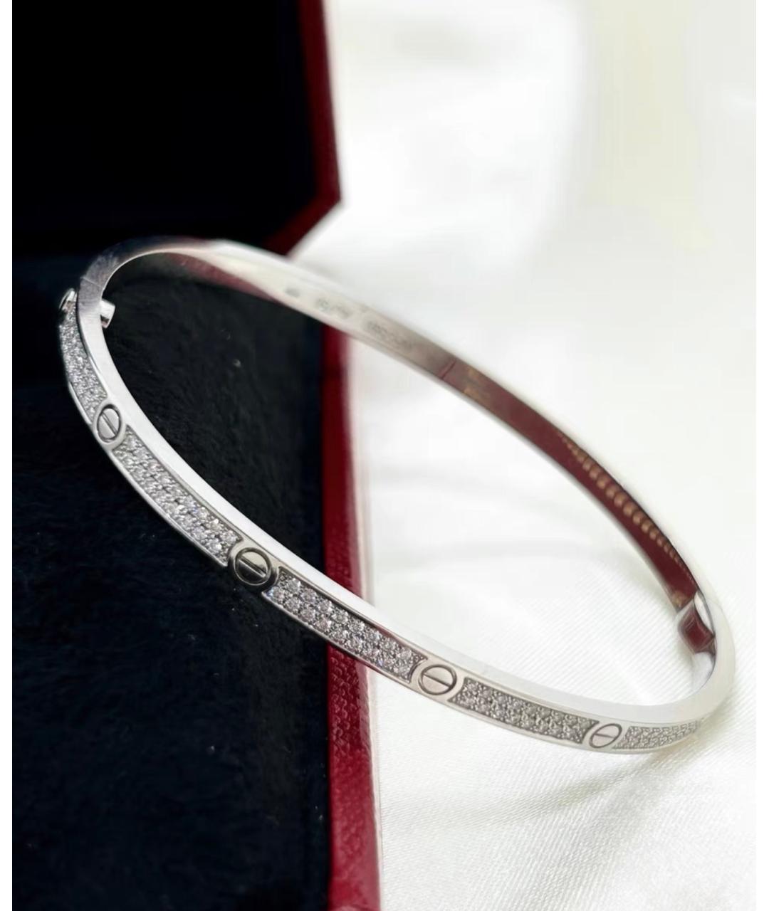 CARTIER Серебрянный браслет из белого золота, фото 5