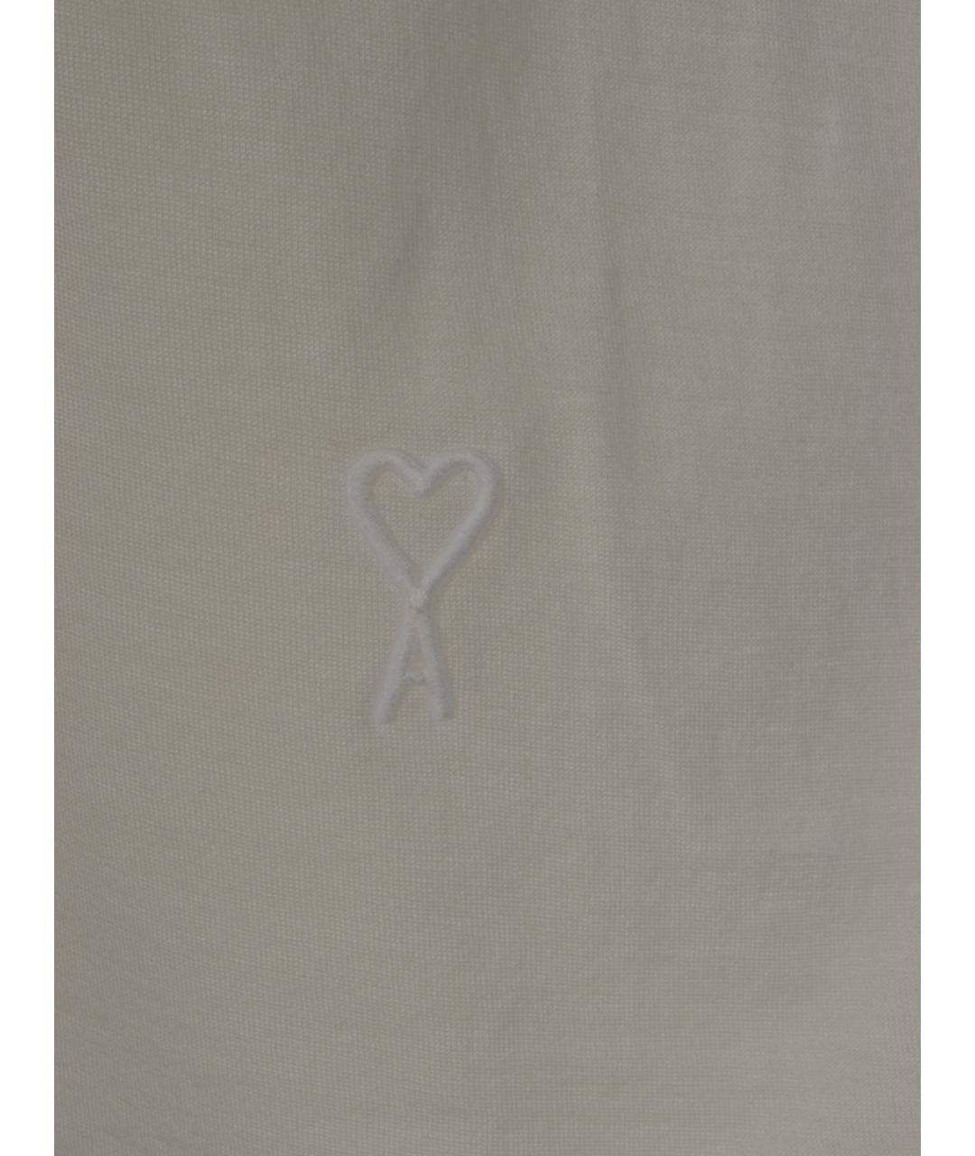 Ami Paris Бежевая хлопковая футболка, фото 3