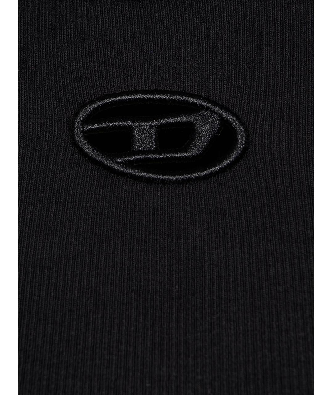 DIESEL Черная хлопковая футболка, фото 3