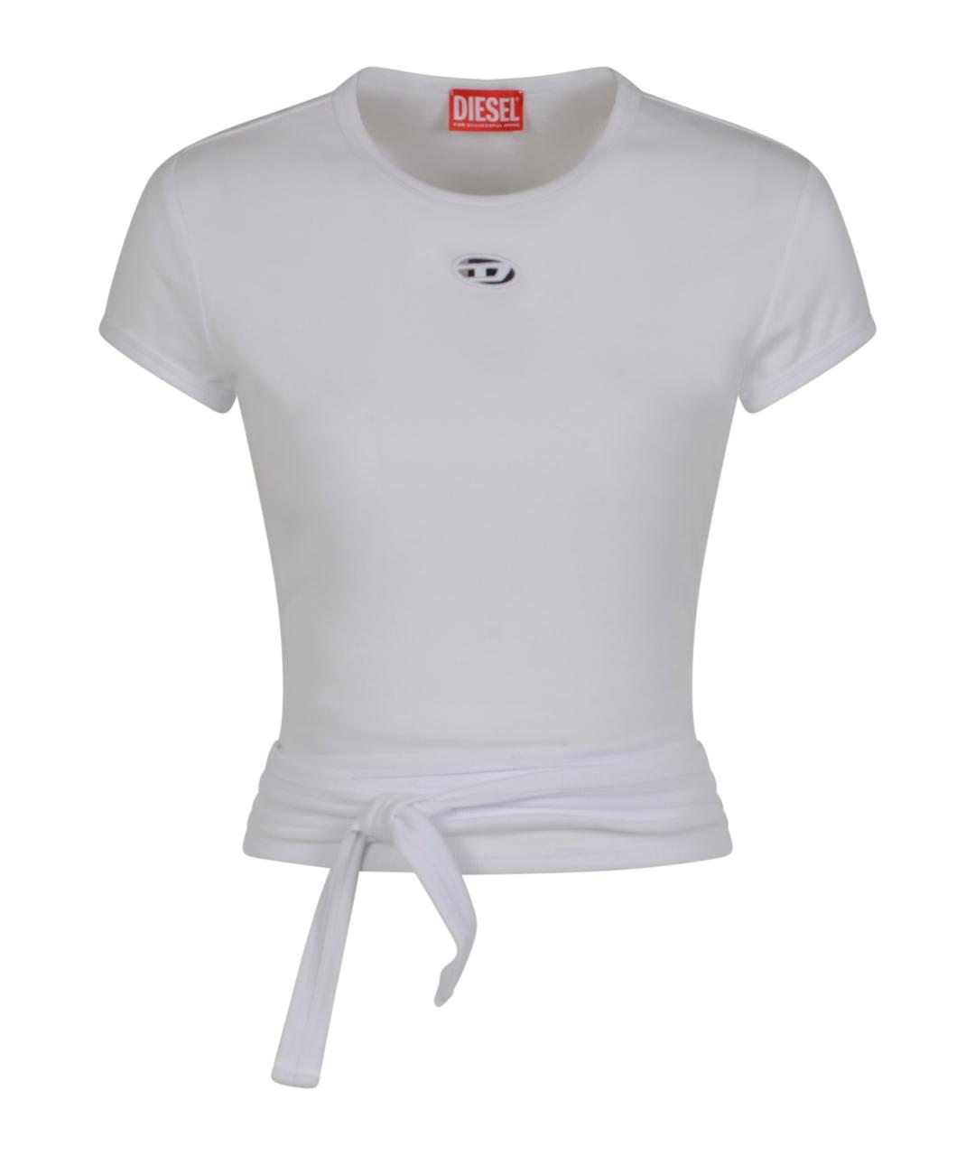 DIESEL Белая хлопковая футболка, фото 1