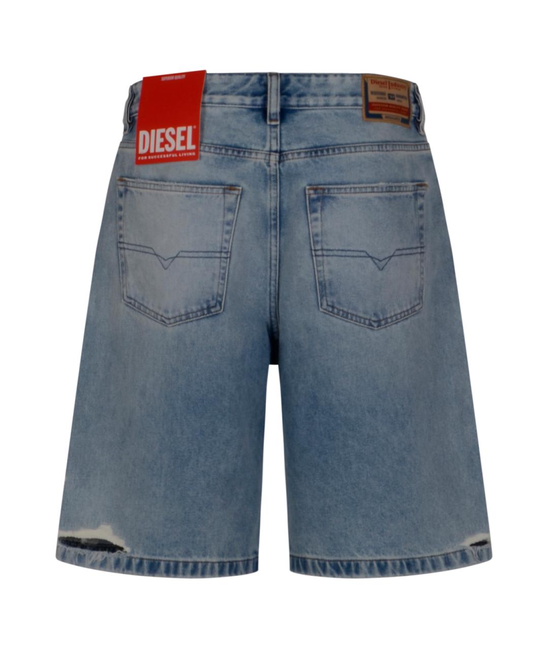 DIESEL Синие хлопковые шорты, фото 2