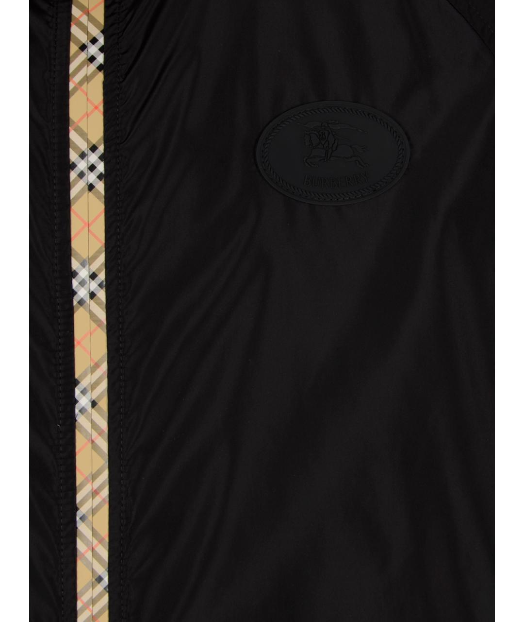 BURBERRY Черная полиамидовая куртка, фото 3