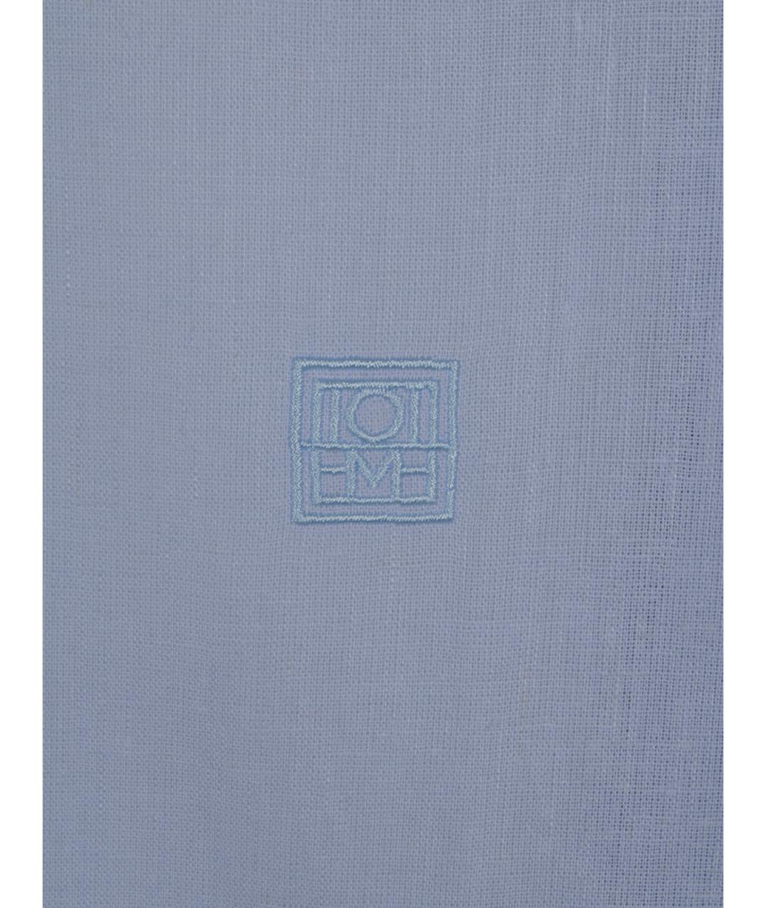 TOTEME Голубая хлопковая рубашка, фото 3