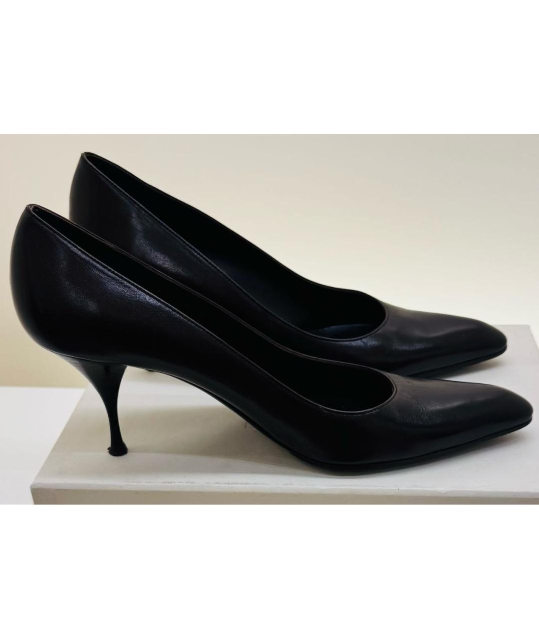 SAINT LAURENT Коричневые кожаные туфли, фото 5