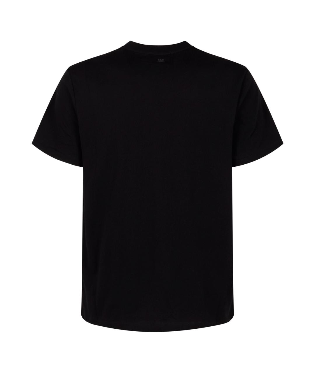 Ami Paris Черная хлопковая футболка, фото 2