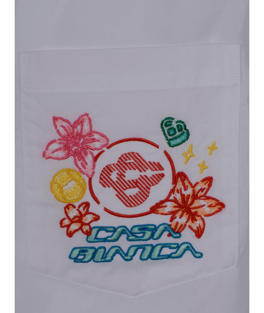 CASABLANCA Белая хлопковая кэжуал рубашка, фото 3