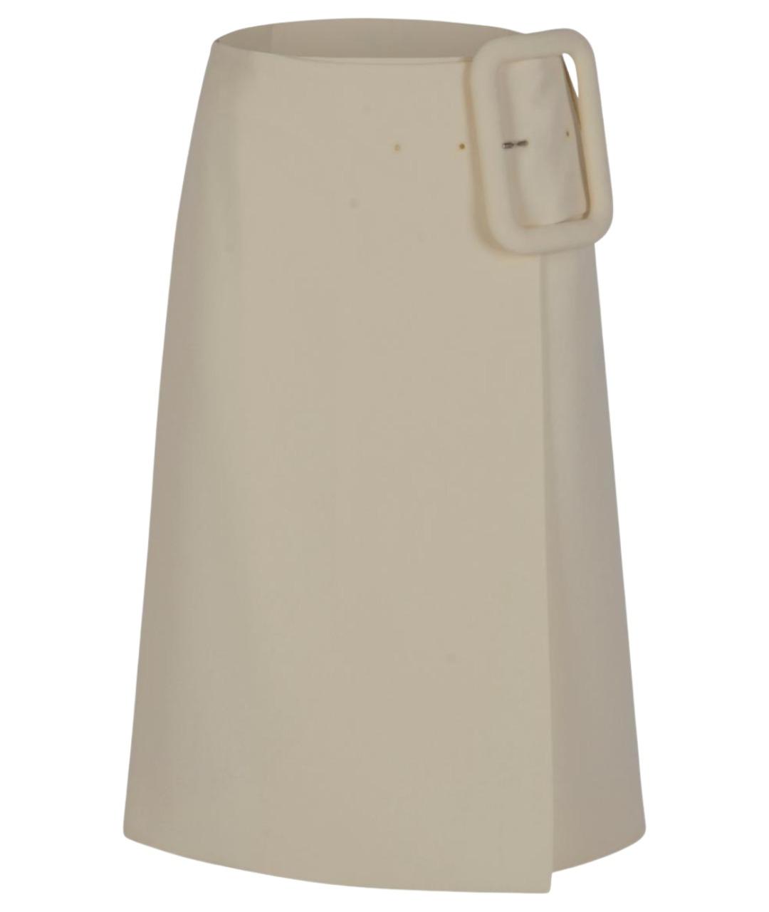 Ami Paris Бежевая вискозная юбка миди, фото 1