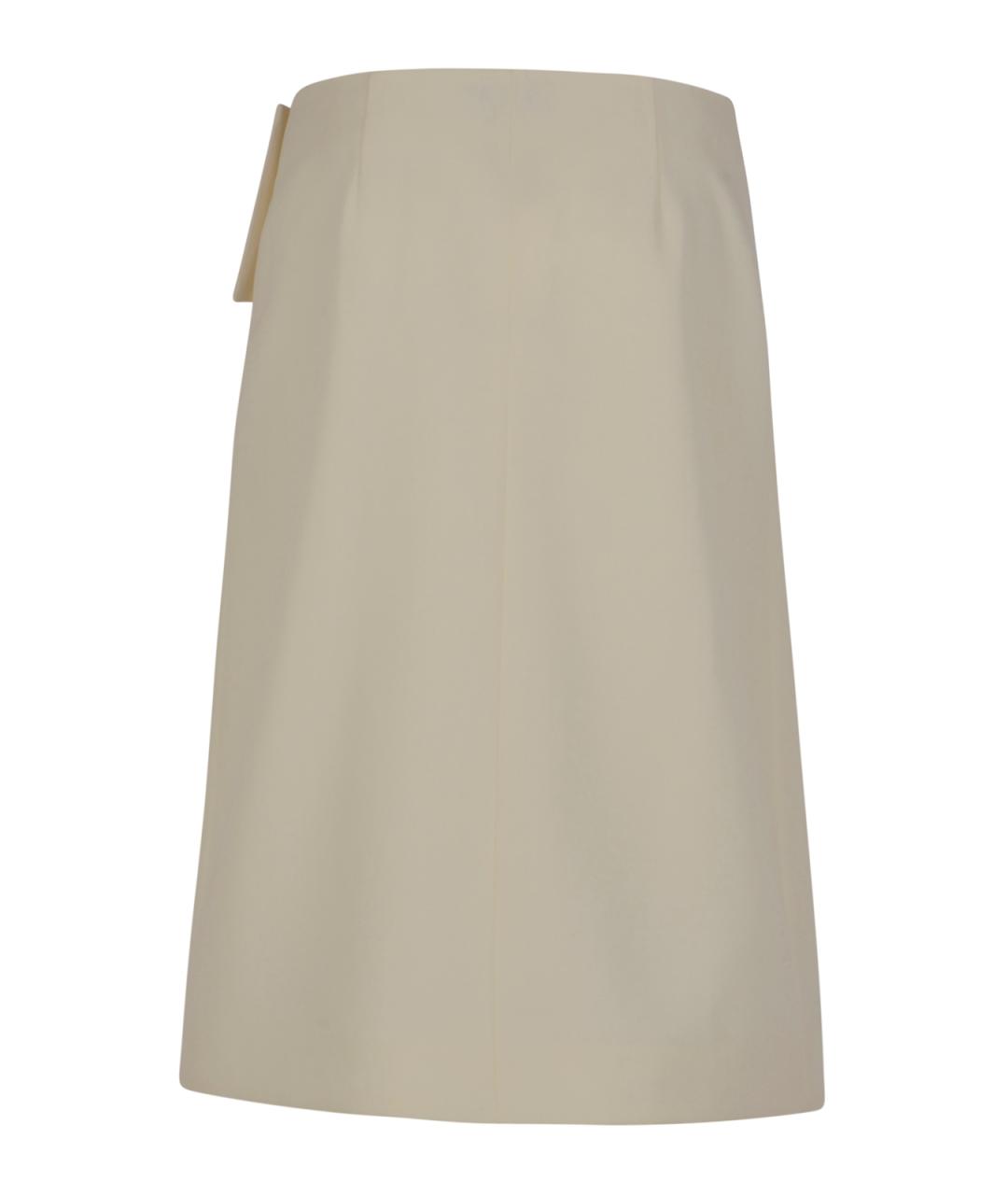 Ami Paris Бежевая вискозная юбка миди, фото 2