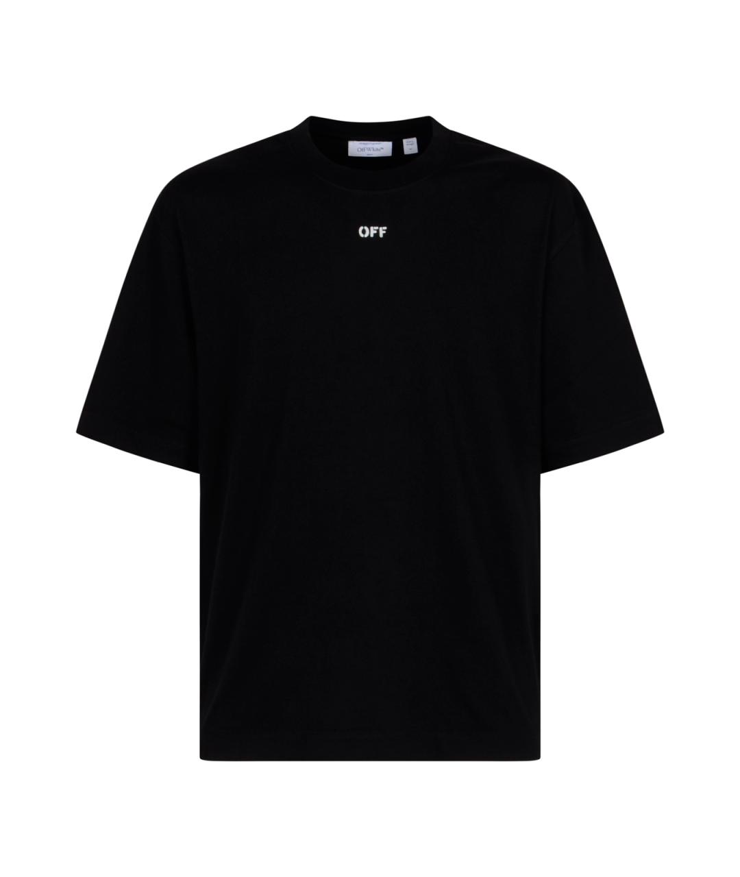 OFF-WHITE Черная хлопковая футболка, фото 1