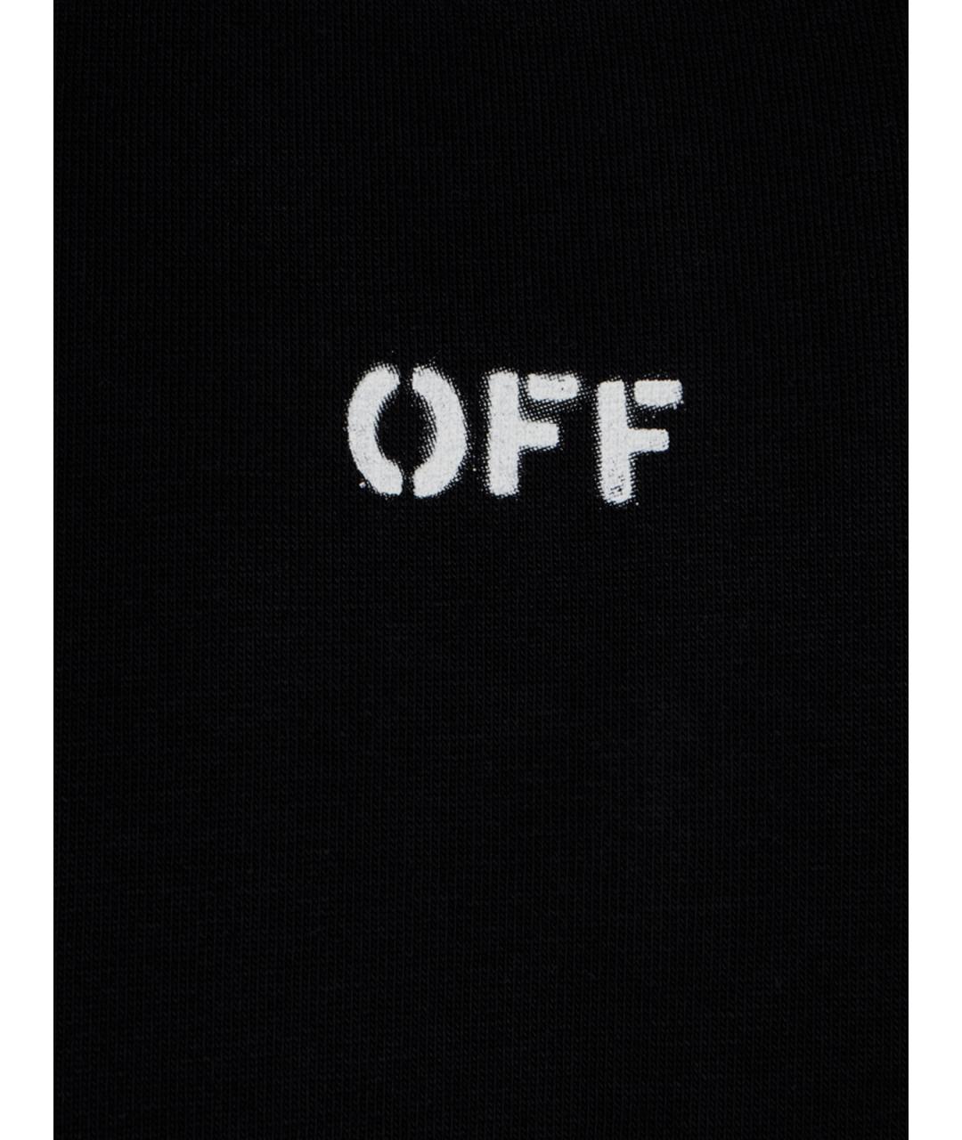OFF-WHITE Черная хлопковая футболка, фото 3