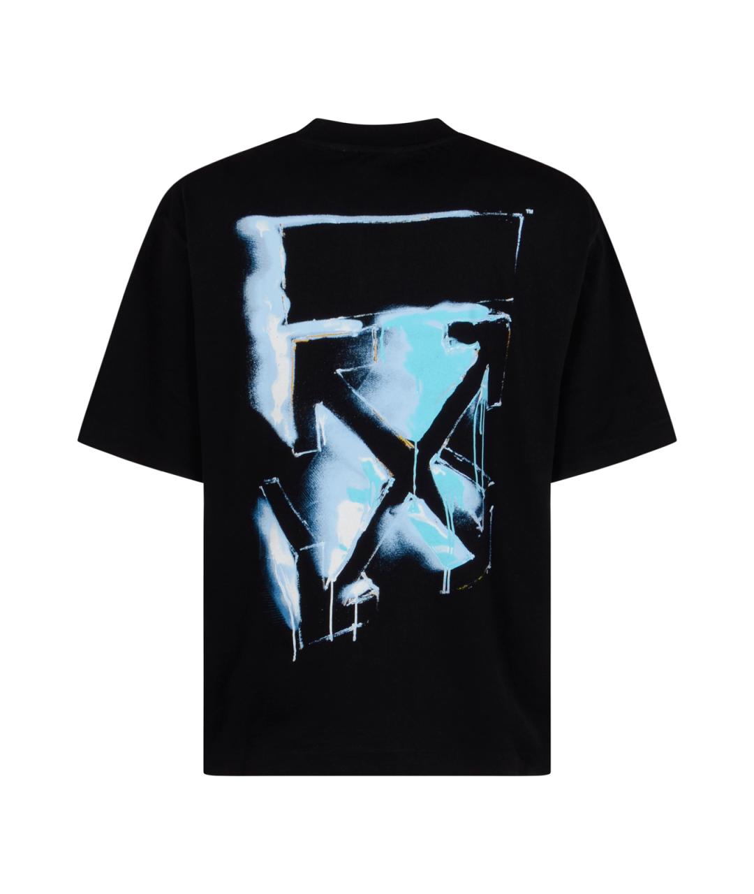 OFF-WHITE Черная хлопковая футболка, фото 2