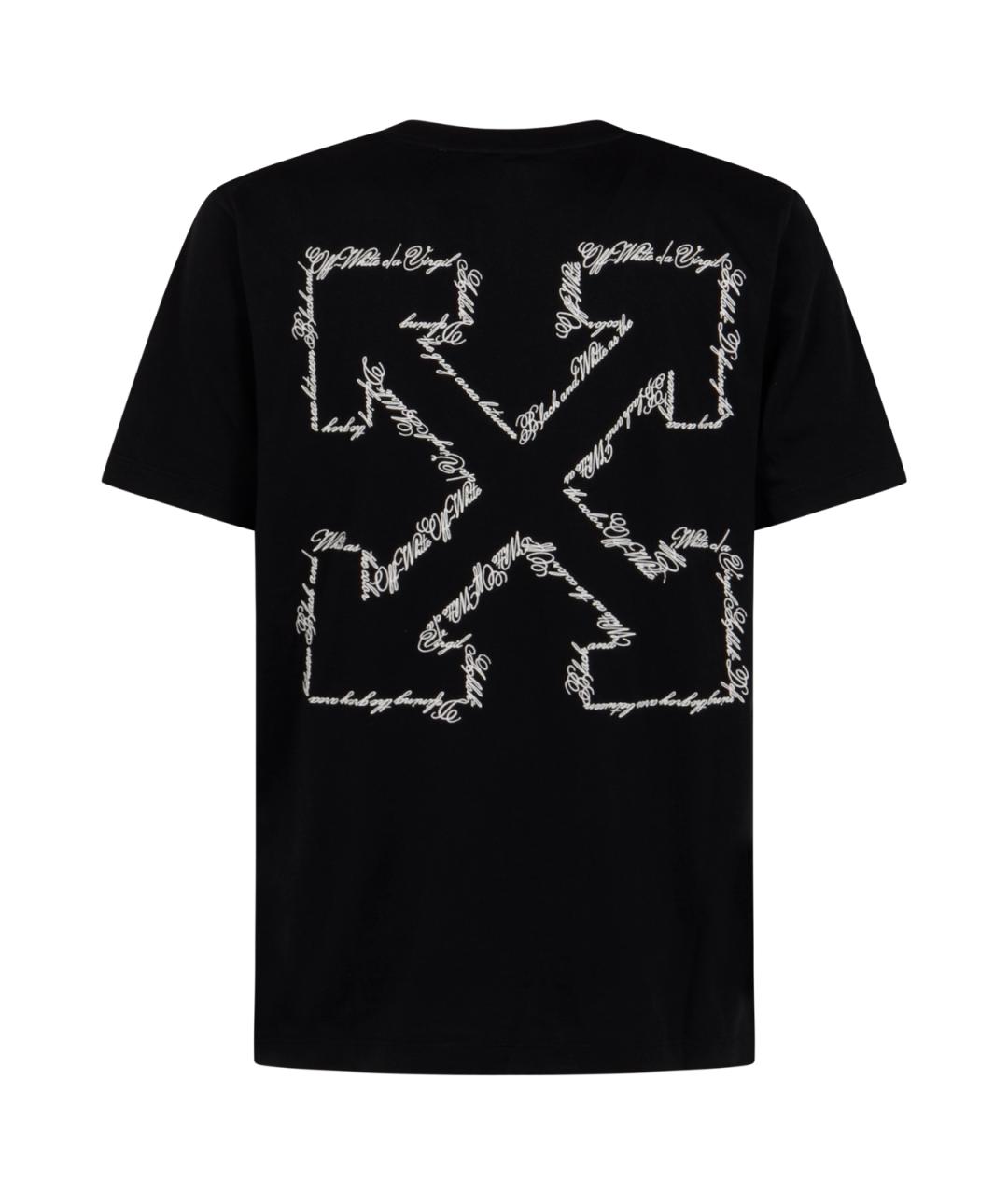 OFF-WHITE Черная хлопковая футболка, фото 2