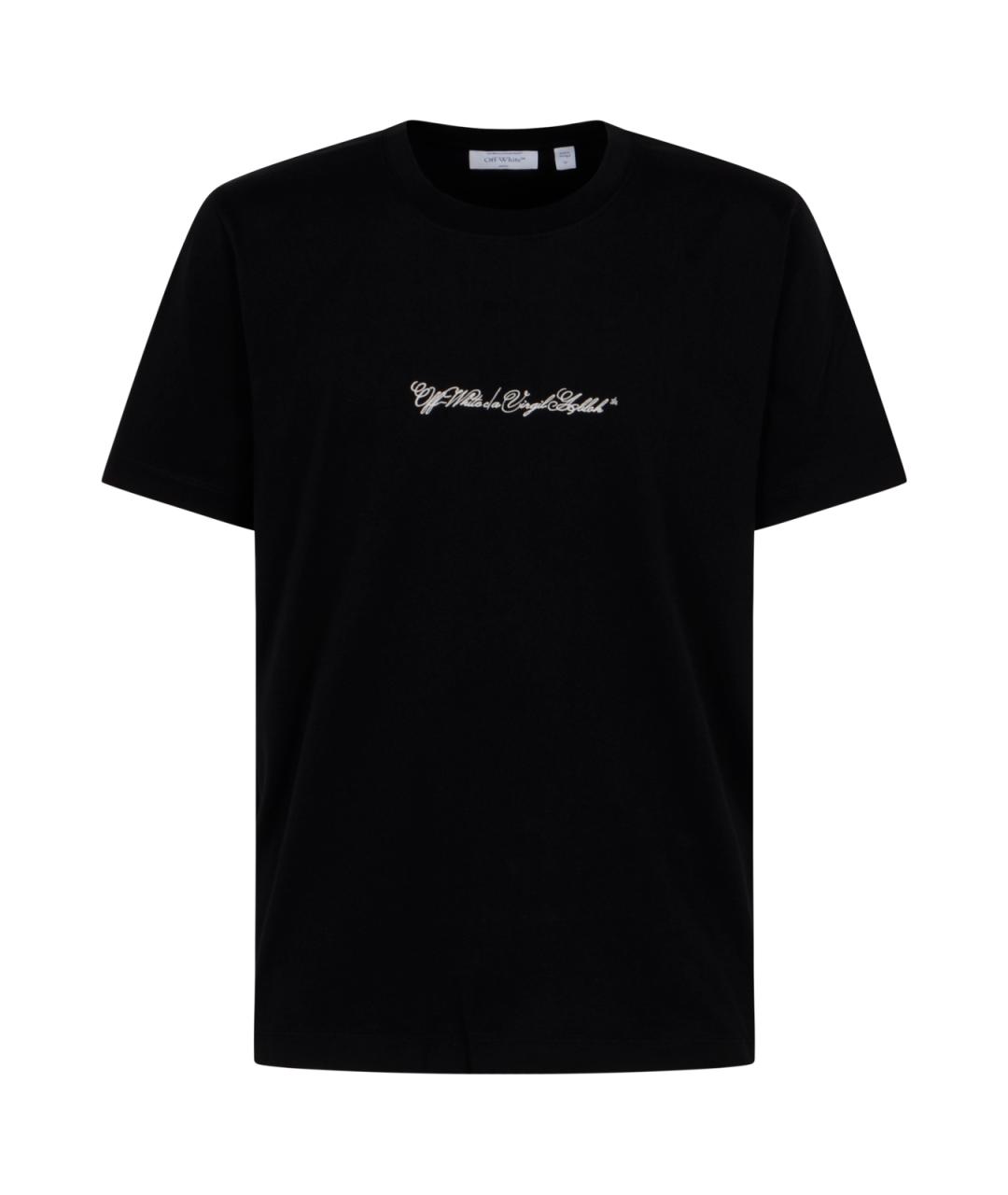 OFF-WHITE Черная хлопковая футболка, фото 1