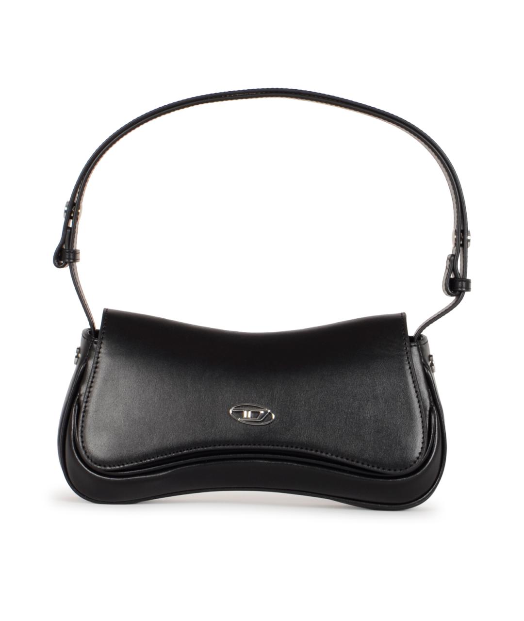 DIESEL Черная кожаная сумка через плечо, фото 1