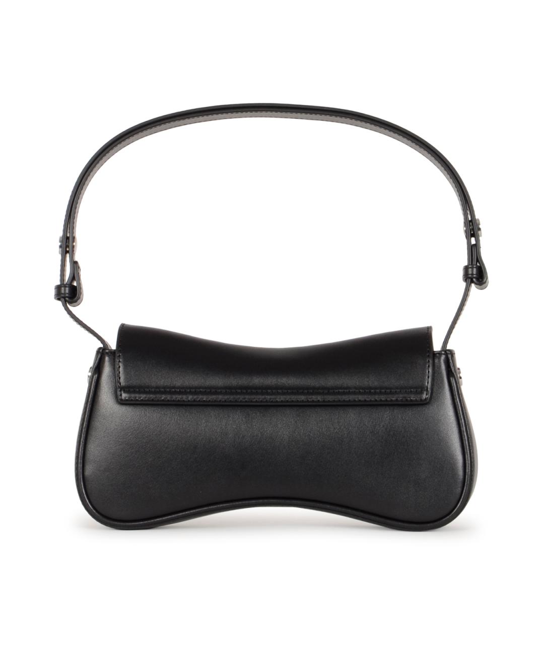 DIESEL Черная кожаная сумка через плечо, фото 3