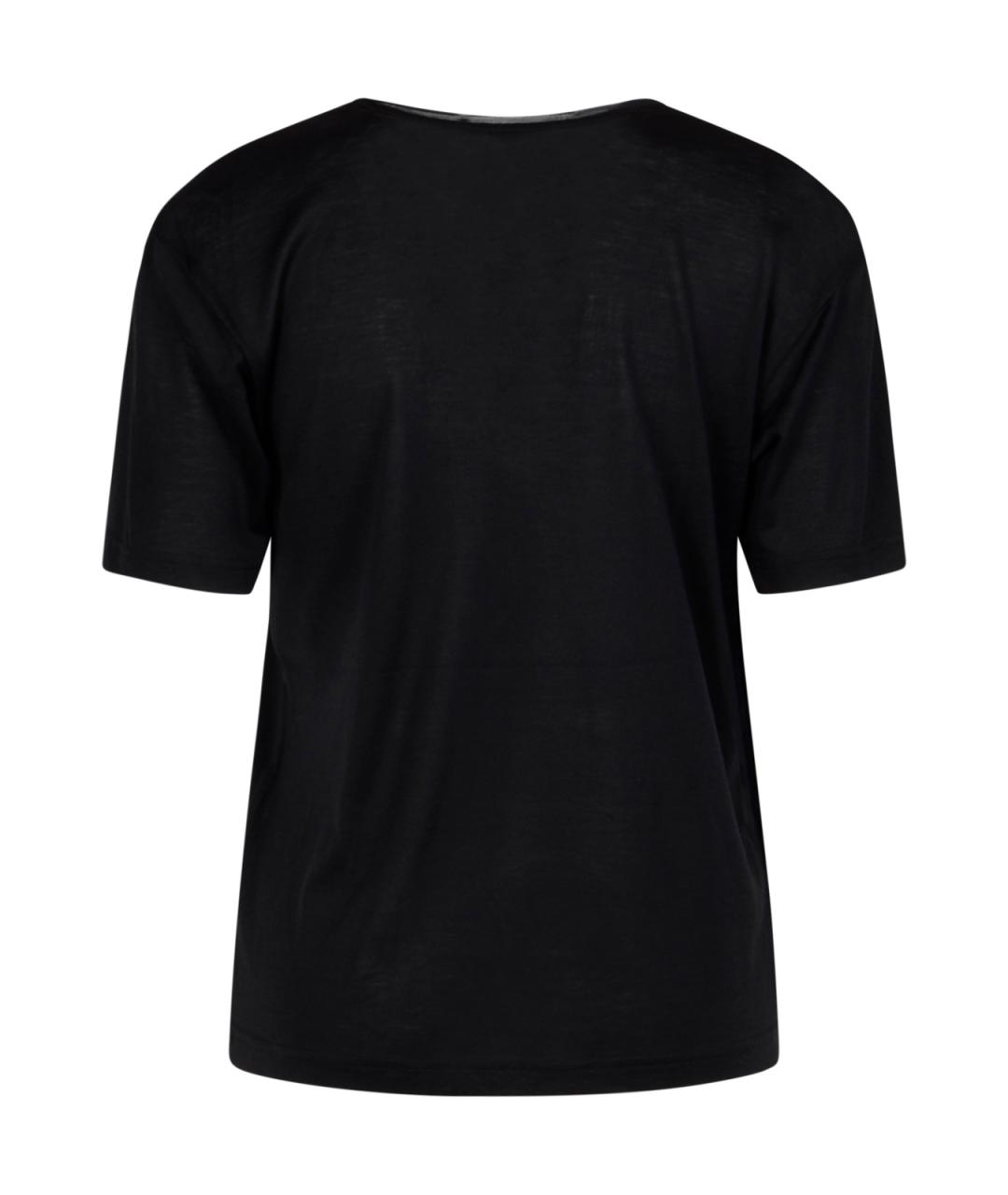 TOTEME Черная хлопковая футболка, фото 2