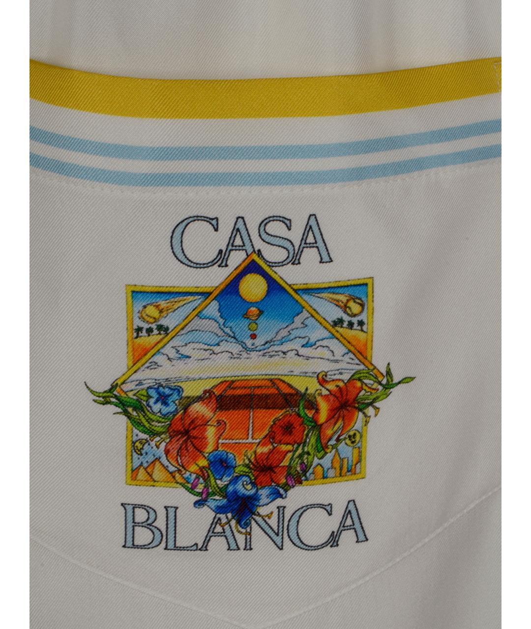 CASABLANCA Белые шелковые шорты, фото 3