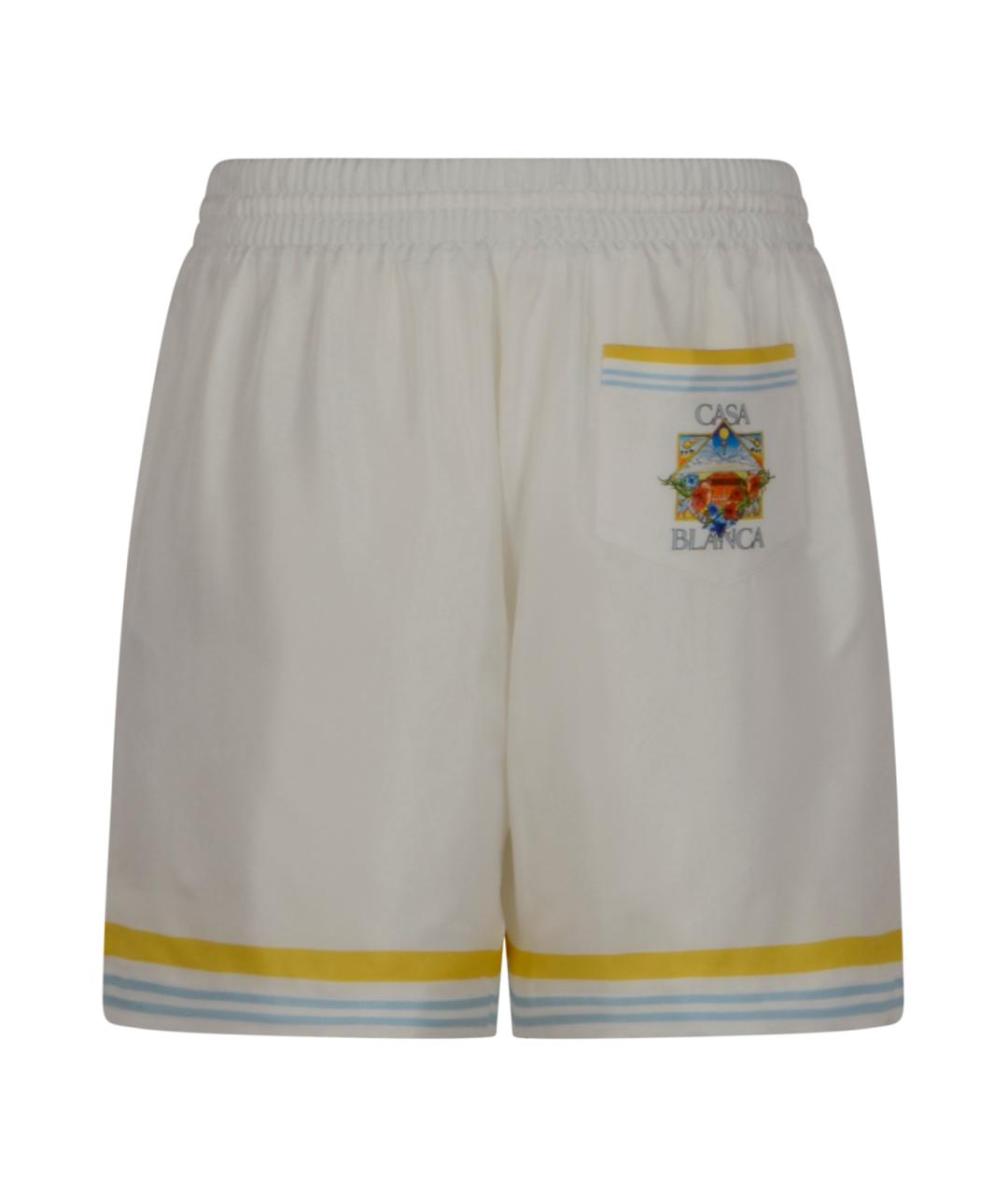 CASABLANCA Белые шелковые шорты, фото 2
