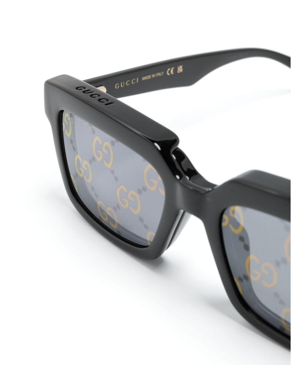 GUCCI Черные пластиковые солнцезащитные очки, фото 4