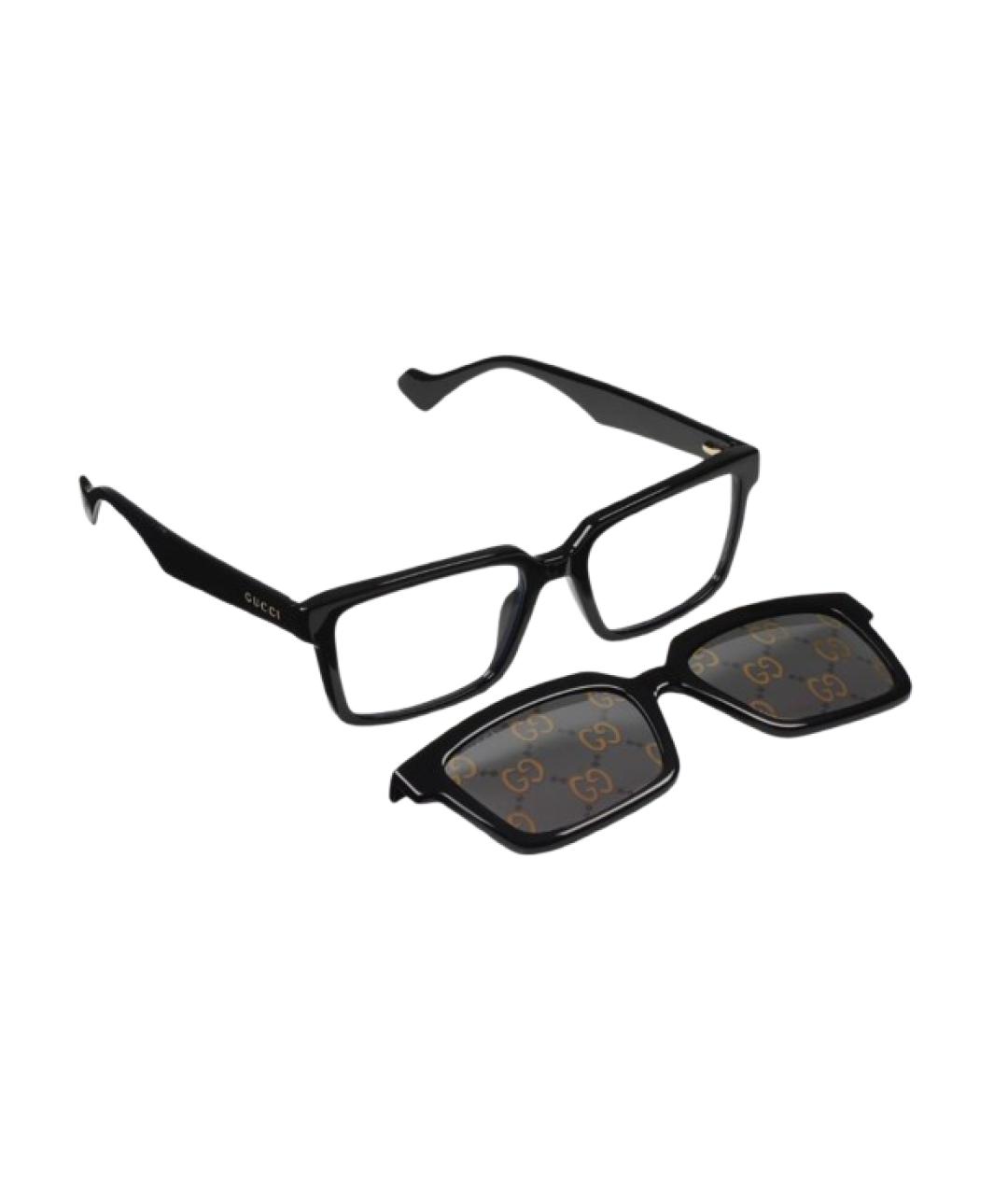 GUCCI Черные пластиковые солнцезащитные очки, фото 1