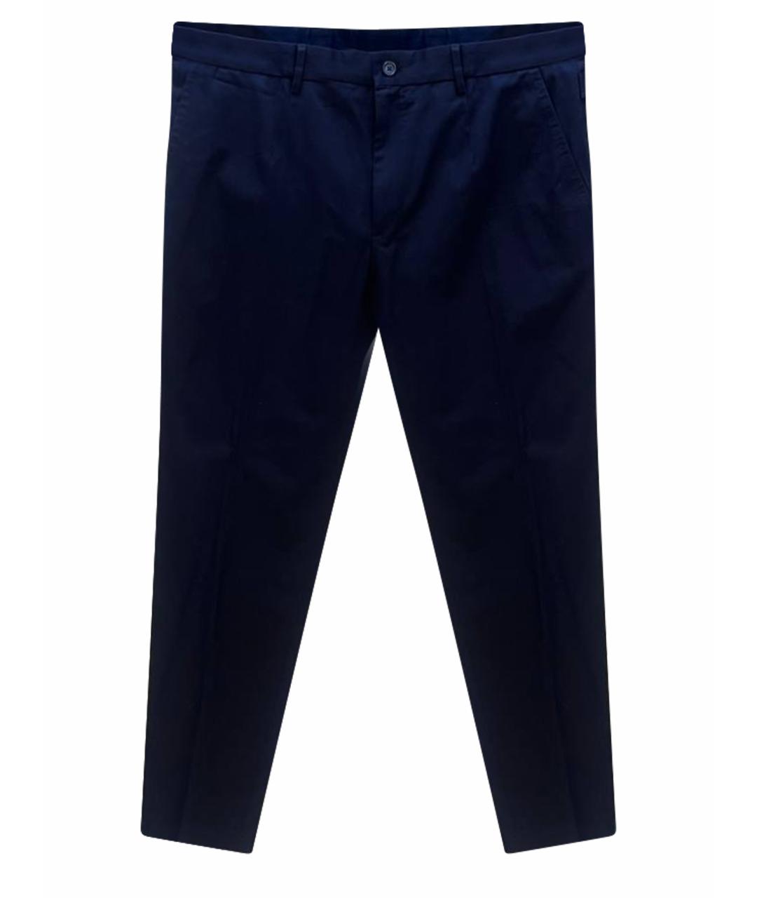 DOLCE&GABBANA Синие хлопковые повседневные брюки, фото 1