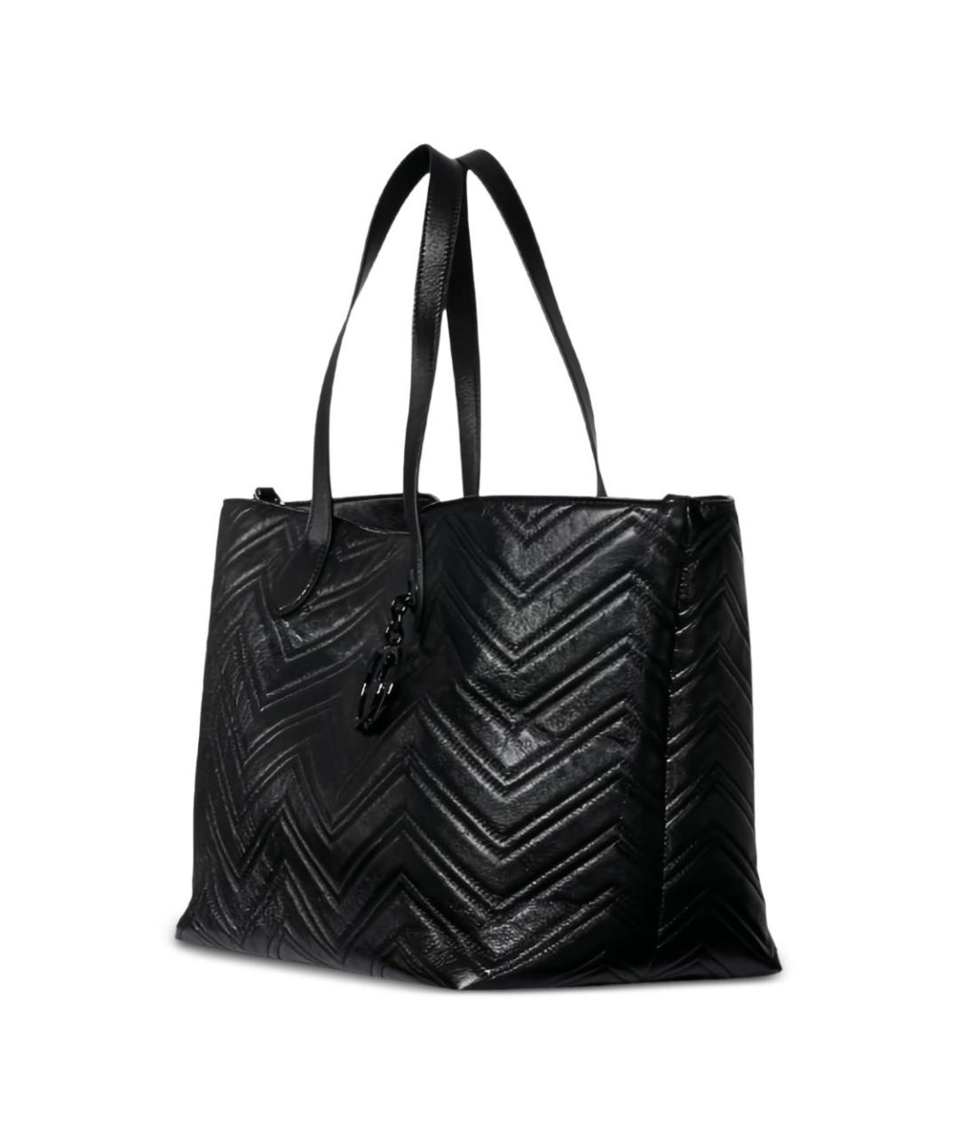 GUCCI Черная кожаная сумка тоут, фото 4