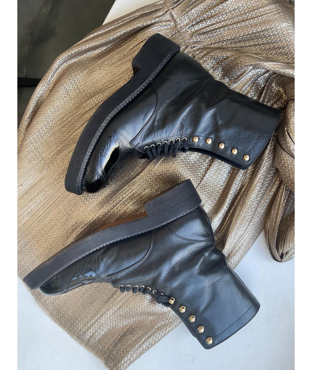 CHANEL Черные кожаные ботинки, фото 9