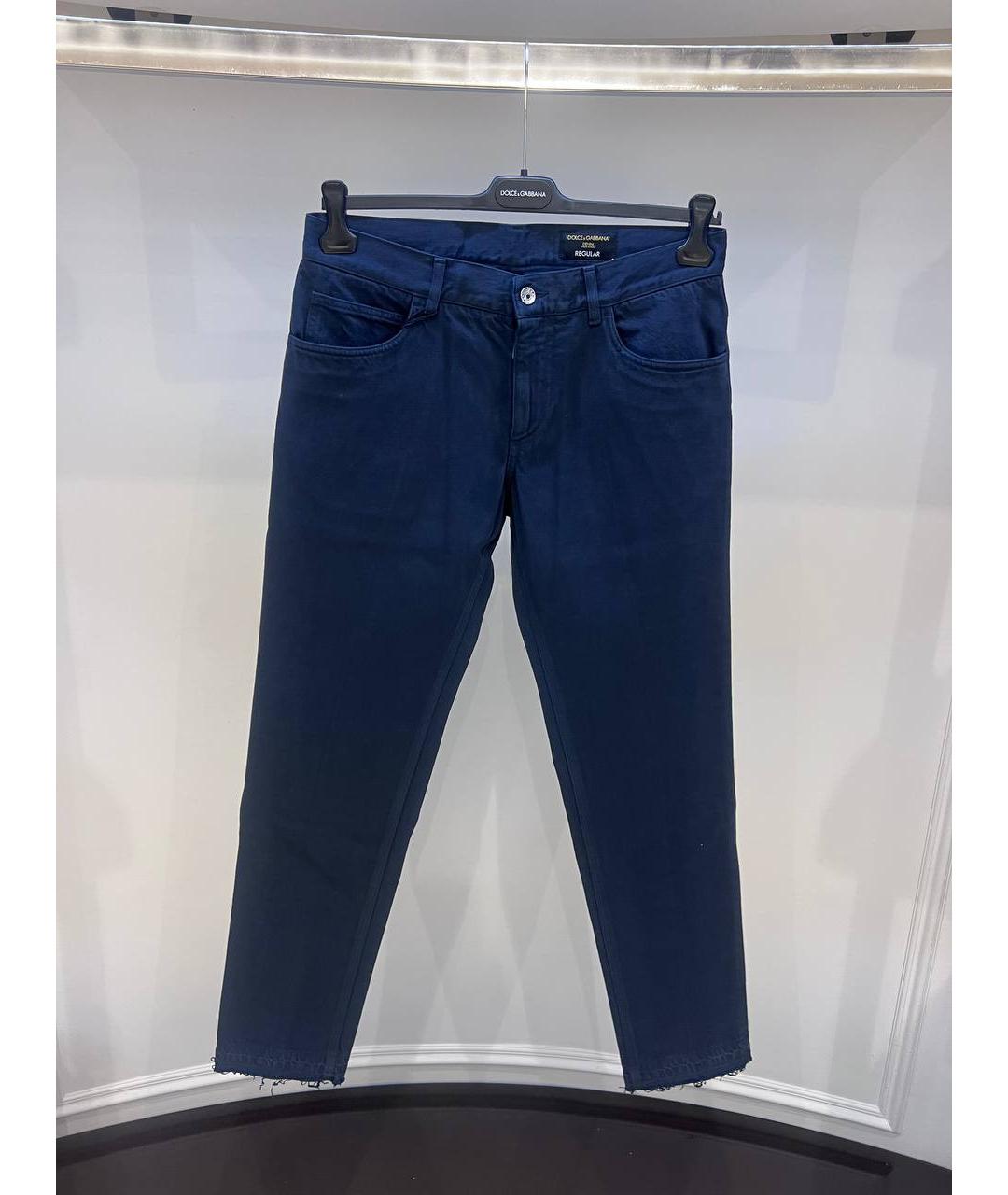 DOLCE&GABBANA Синие деним повседневные брюки, фото 4