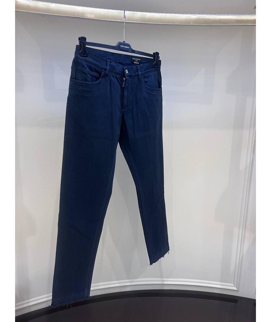 DOLCE&GABBANA Синие деним повседневные брюки, фото 2