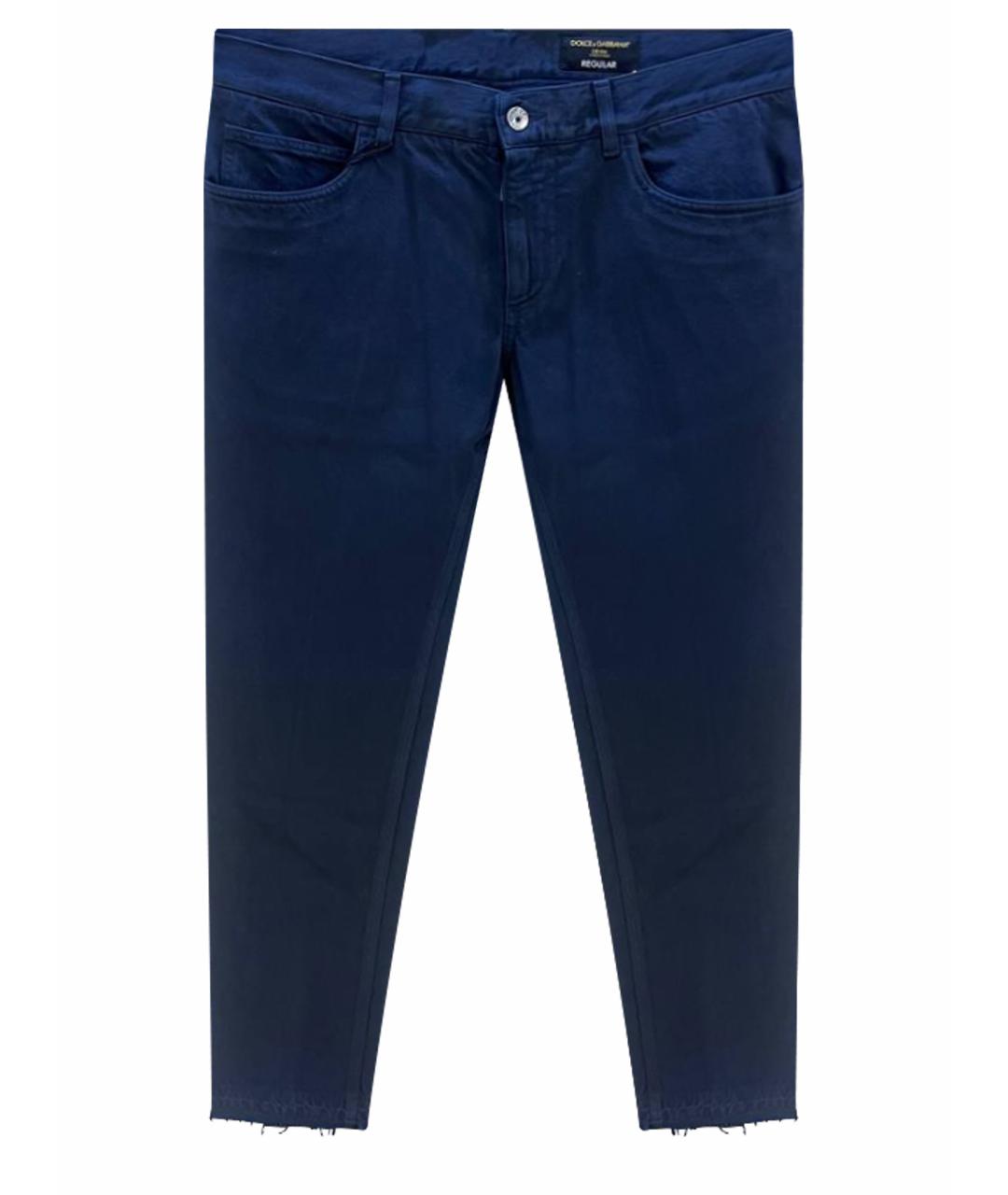 DOLCE&GABBANA Синие деним повседневные брюки, фото 1