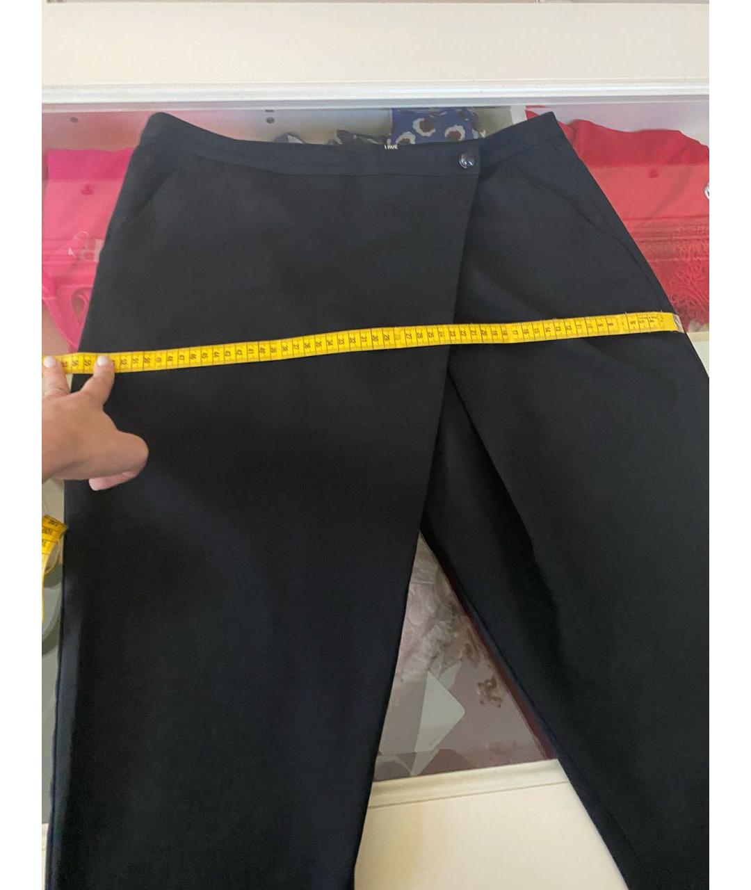 LOVE MOSCHINO Черные шерстяные прямые брюки, фото 7