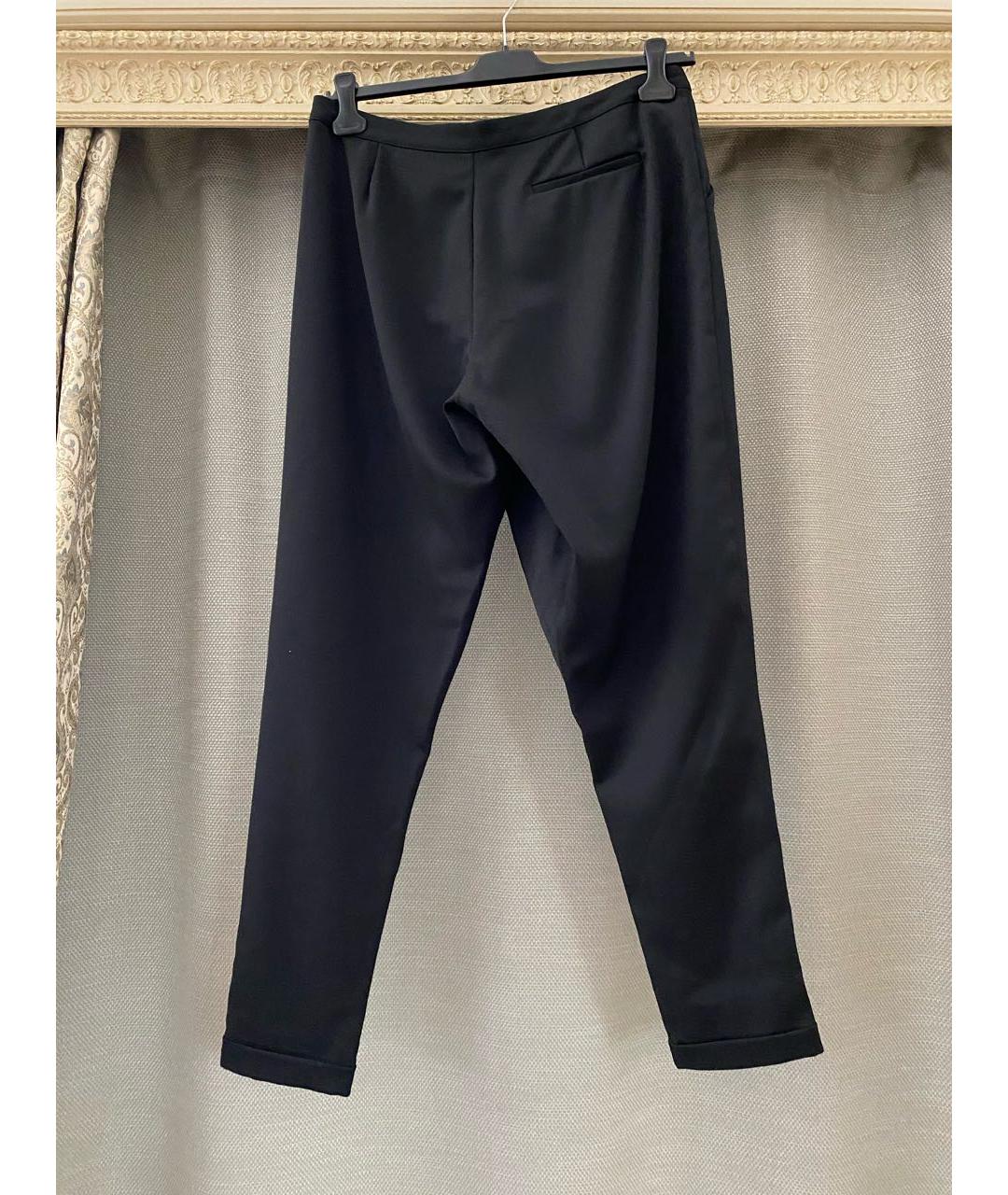 LOVE MOSCHINO Черные шерстяные прямые брюки, фото 5