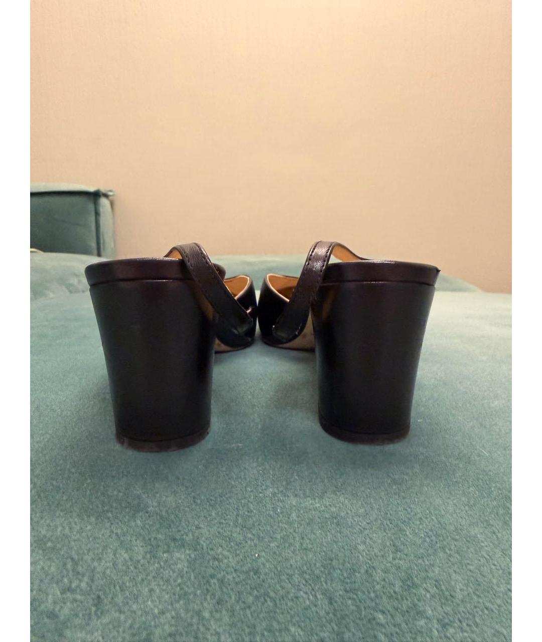 CHANEL Черные кожаные туфли, фото 4