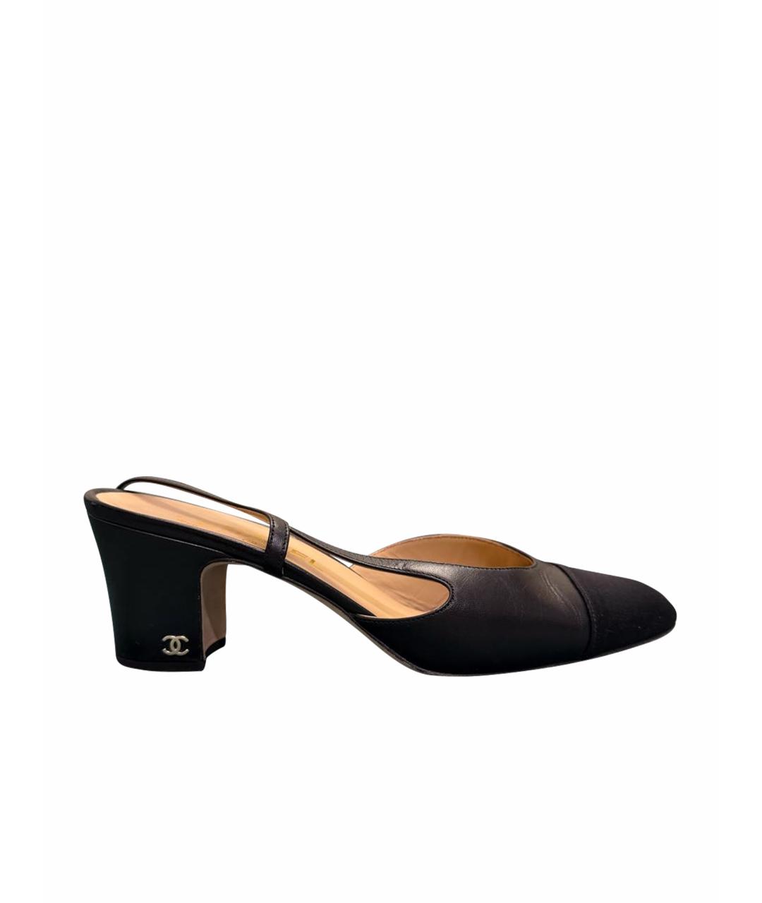 CHANEL Черные кожаные туфли, фото 1